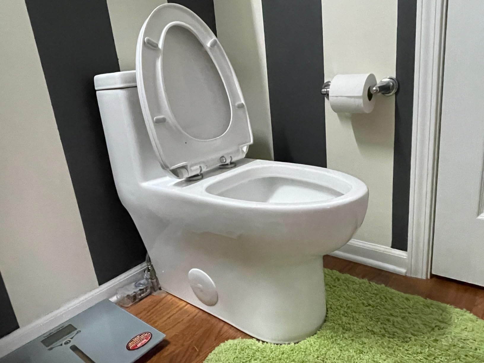 DeerValley Elongated One Piece Toilet with Efficient Dual Flush 1.1/1.6 GPF, Standard Height, Durable Ceramic, Slow Close Seat, Skirted Design 12