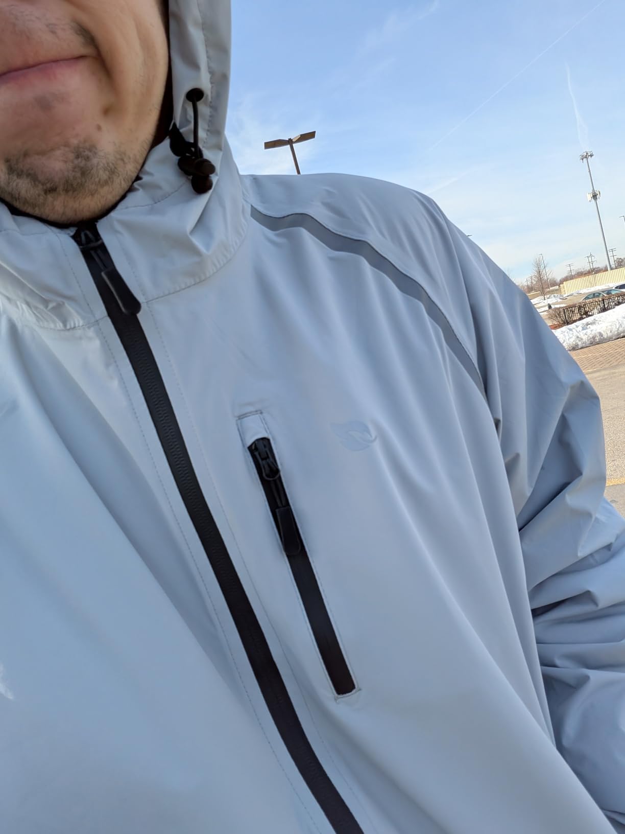 baleaf Men's Rain Jacket Waterproof Hood Lightweight Reflective Packable | 5000Mm Waterproof & Windbreaker; Packable with 6 Pockets; Reflective Stripes for Safety; Perfect for Cycling, Running, Hiking customer photo 2