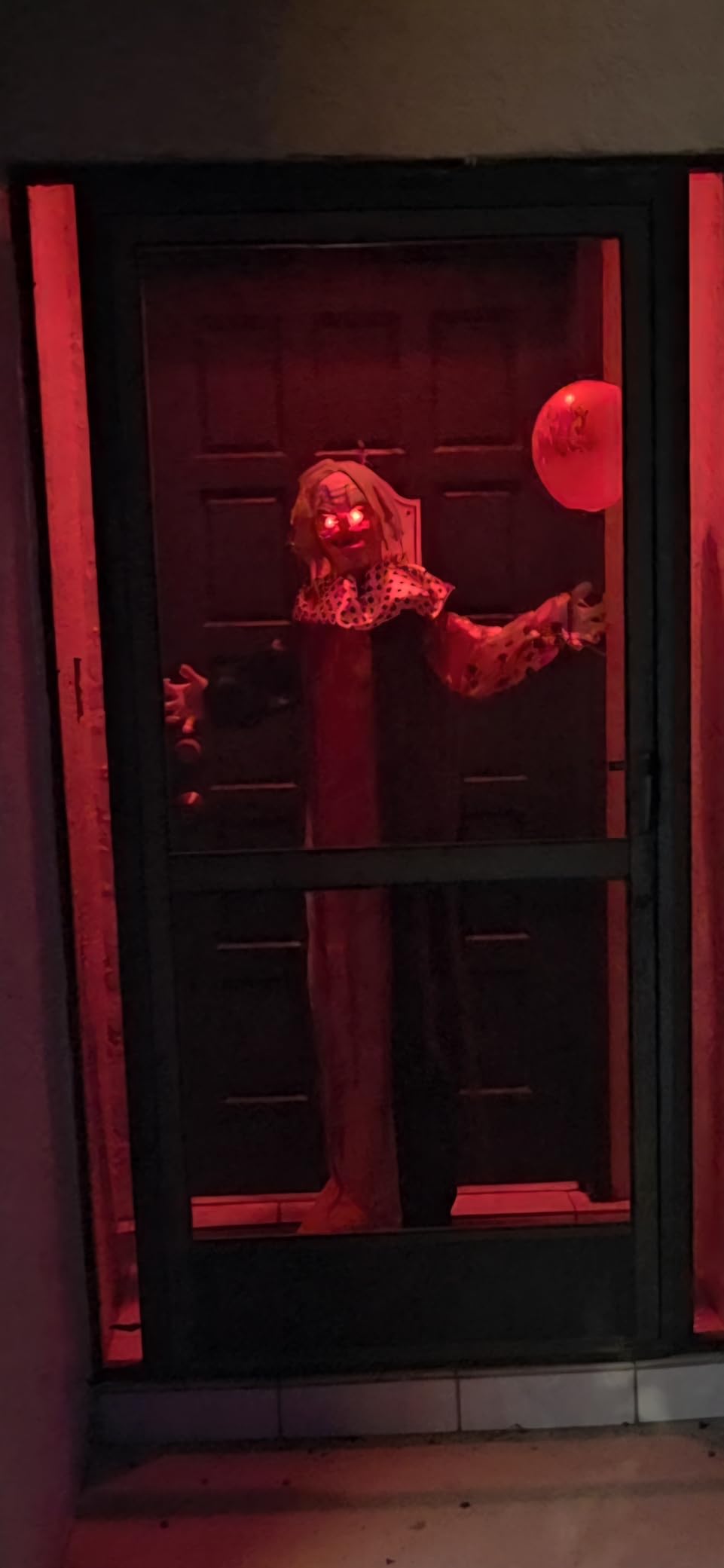 Haunted Hill Farm Life-Size Scary Talking Clown, Halloween Animatronic with Motion and Touch Activated Lights and Sounds, Battery Operated Indoor or Covered Outdoor Halloween Decorations customer photo 1