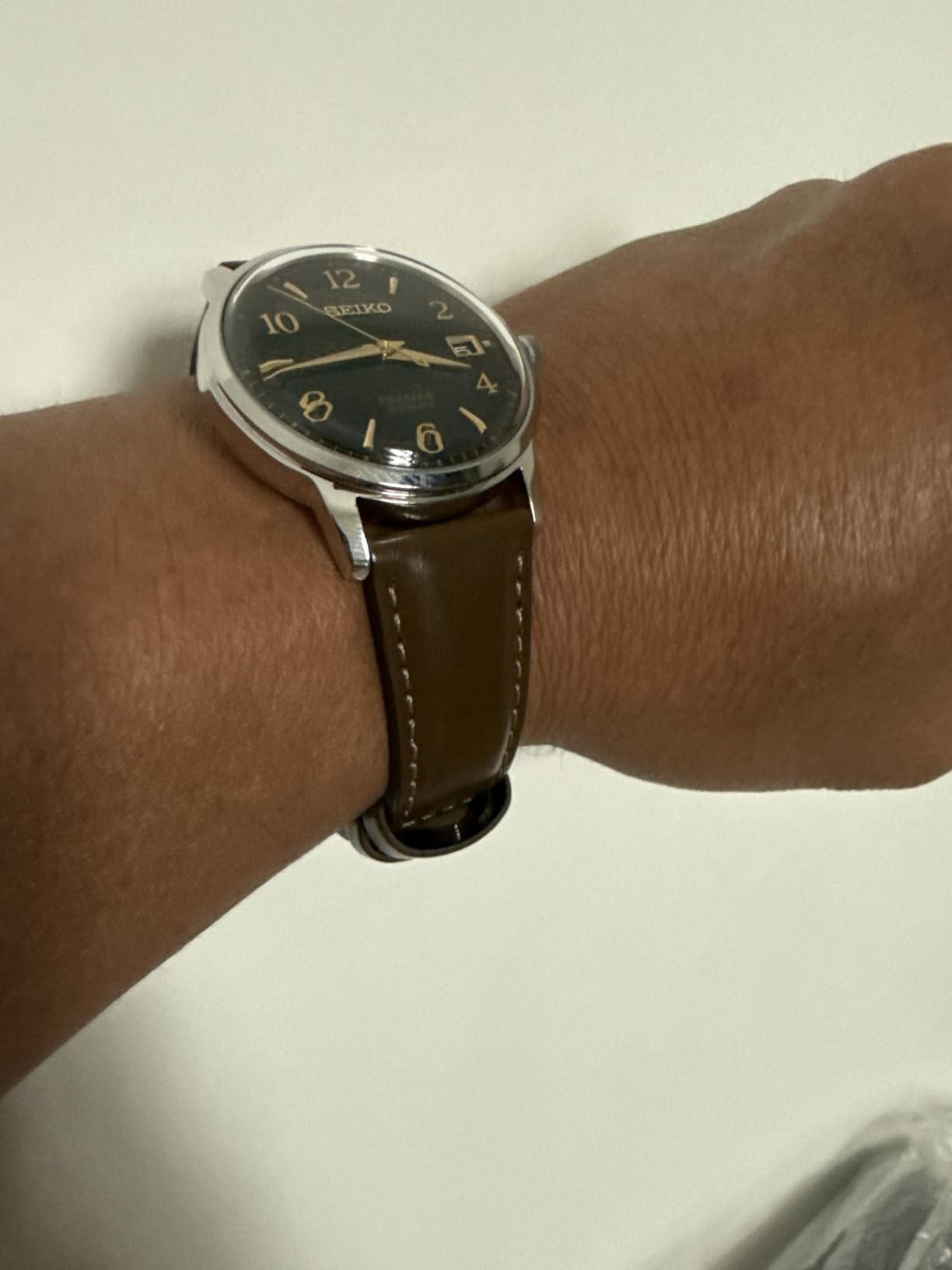 Seiko Presage Cocktail Time Automatic Watch for Men - Patterned with Golden Numerals and Date Calendar, 50m Water-Resistant customer photo 1