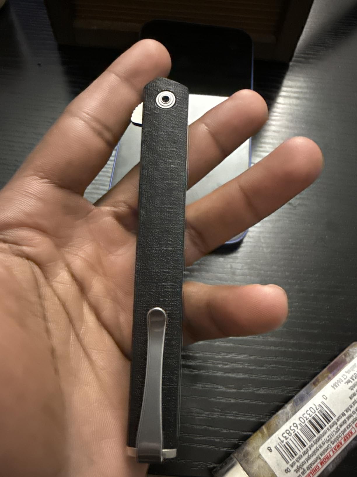 CRKT CEO Everyday Carry EDC Pocket Folding Knife with Liner Lock: AUS 8 Plain Edge Blade, Glass-Reinforced Nylon Handle, Reversible Pocket Clip, 7097 customer photo 2