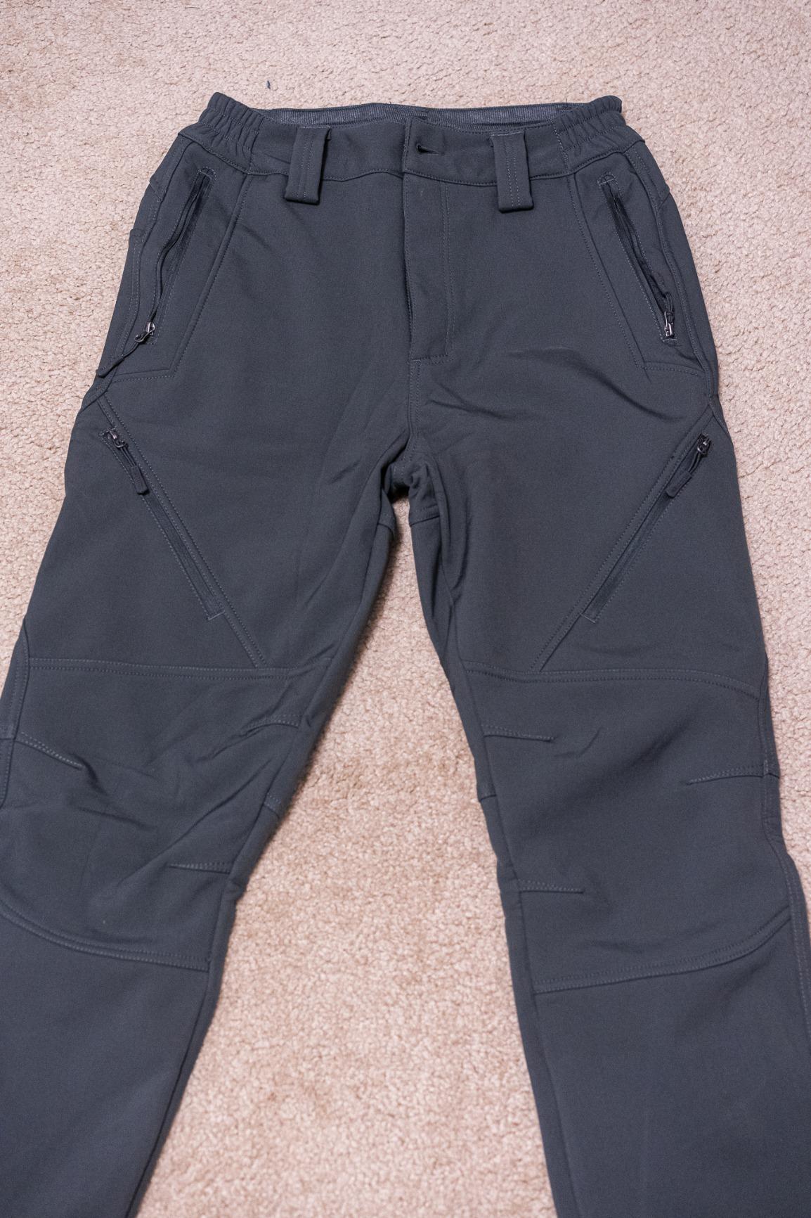 FREE SOLDIER Men's Fleece Lined Outdoor Cargo Hiking Pants Water Repellent Softshell Snow Ski Pants with Zipper Pockets customer photo 1