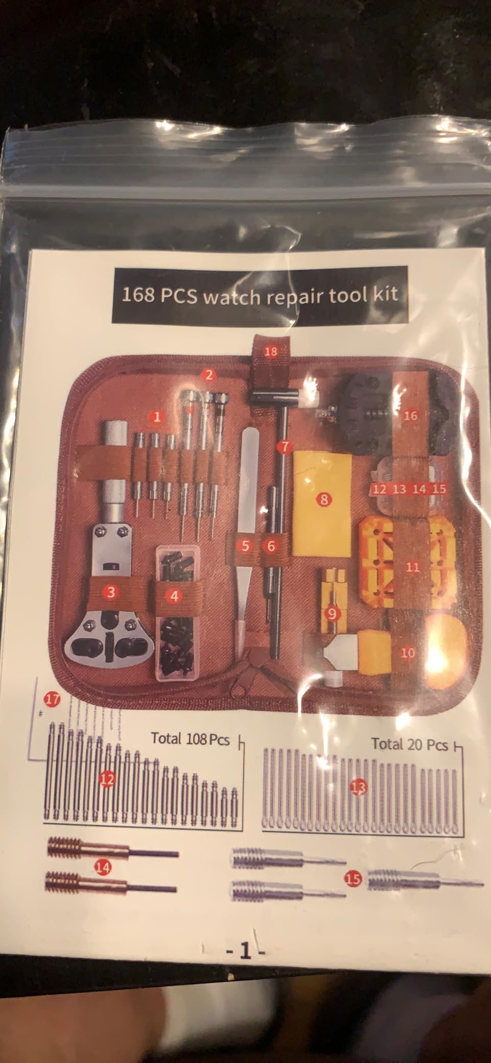 Kingsdun Watch Repair Kit, Professional 208Pcs Watch Battery Replacement | Watchband Link & Back Remover Spring Bar Tool Kit with Carrying Case & Instruction Manual, Ideal DIY Watch Gift customer photo 2