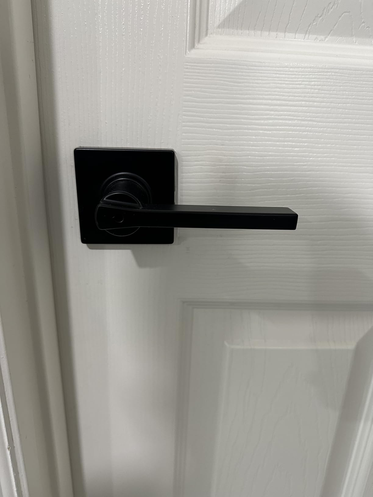 Kwikset Casey Interior Privacy Door Handle with Lock, Door Lever For Bathroom and Bedroom, Satin Nickel Reversible Keyless Turn Lock, with Microban Protection customer photo 2