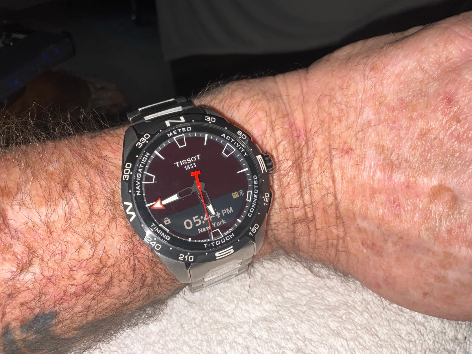 Tissot Unisex T-Touch Connect Solar Antimagnetic Titanium Case Swiss Tactile Quartz Watch with Strap, Grey, 23 (Model: T1214204405100) customer photo 1