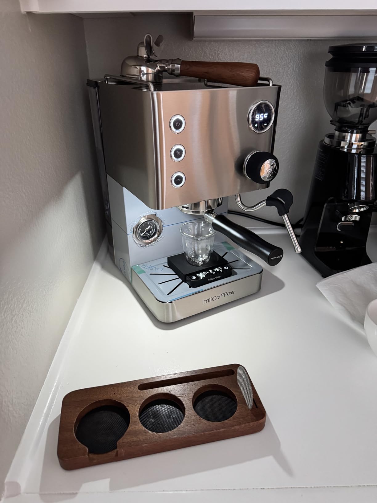 Normcore 54mm Bottomless Portafilter, Naked Portafilter Fits Breville Sage Barista Express Machines, 18g Filter Basket Included customer photo 2