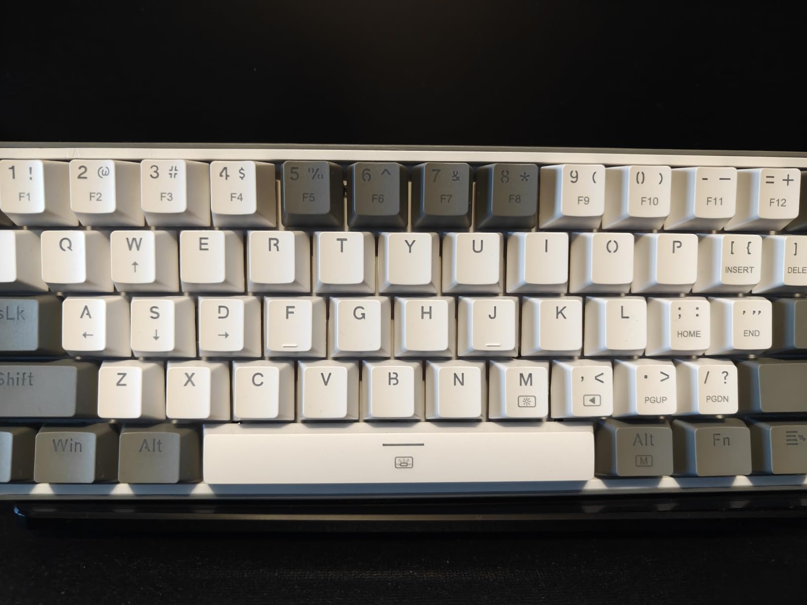 Redragon K617 Fizz 60% Wired RGB Gaming Keyboard, 61 Keys Hot-Swap Compact Mechanical Keyboard w/White and Grey Color Keycaps, Linear Red Switch customer photo 1
