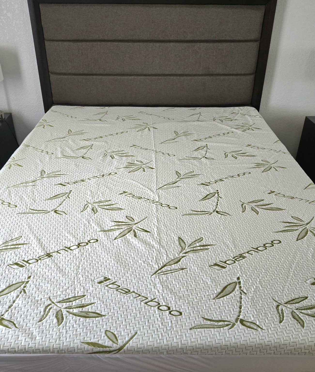 Bamboo Mattress Protector with Zipper - 100% Waterproof Queen Size Cooling Mattress Cover - Ultra Soft Jacquard Fabric Breathable Noiseless Mattress Pad Covers - Zippered Mattress Encasement customer photo 1