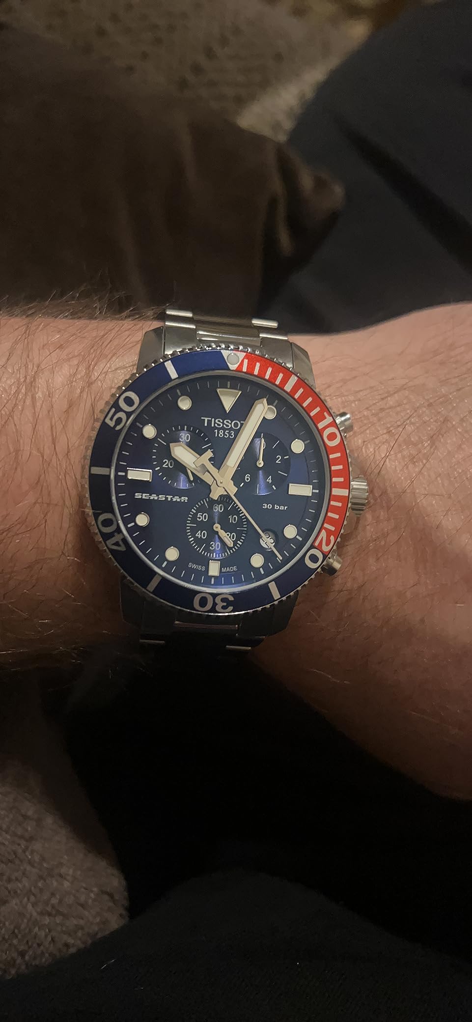 Tissot Men's Seastar 1000 Quartz Chronograph 316L Stainless Steel Case Swiss Quartz Watch, T1204171104103 customer photo 2