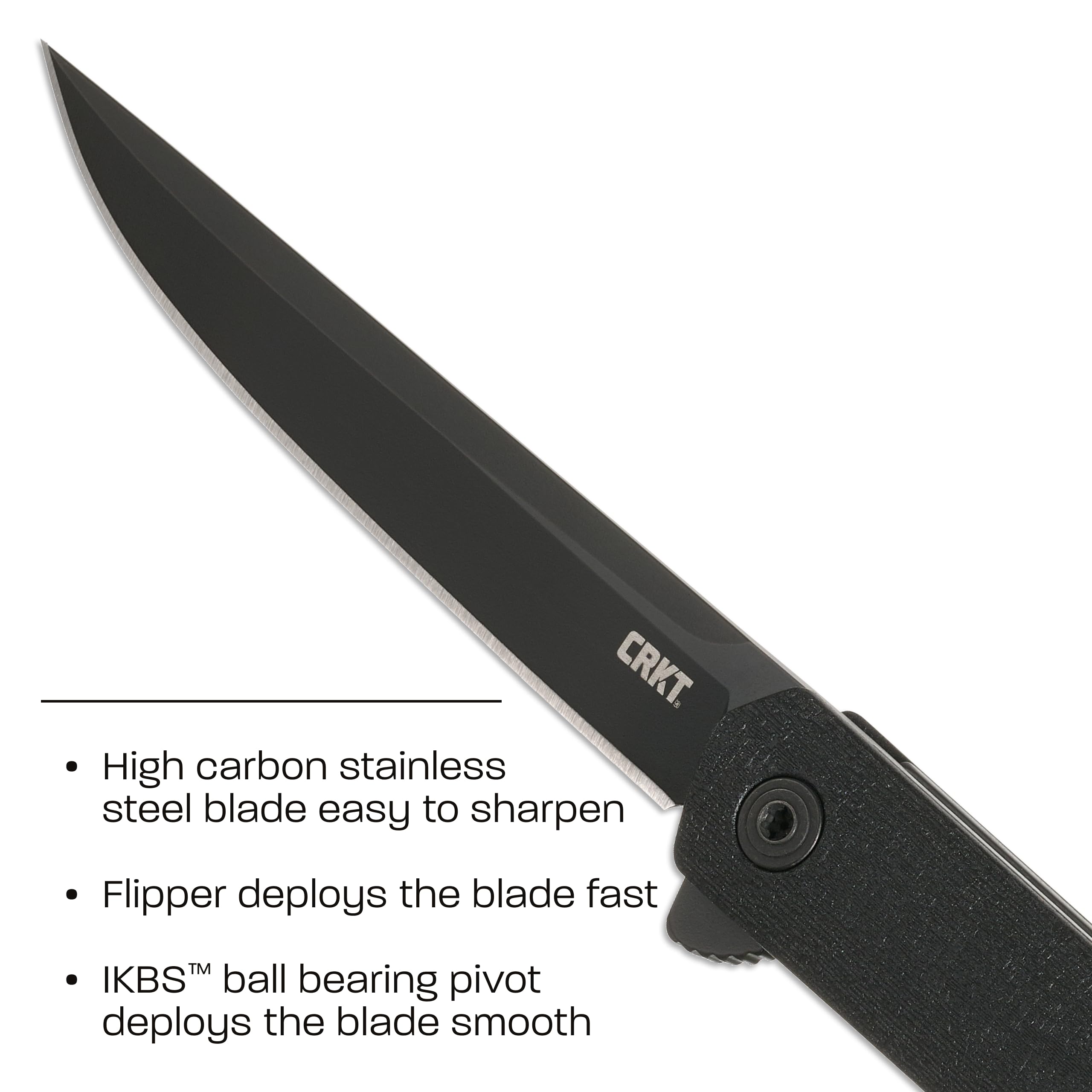 CRKT CEO Everyday Carry EDC Pocket Folding Knife with Liner Lock: AUS 8 Plain Edge Blade, Glass-Reinforced Nylon Handle, Reversible Pocket Clip, 7097K customer photo 2