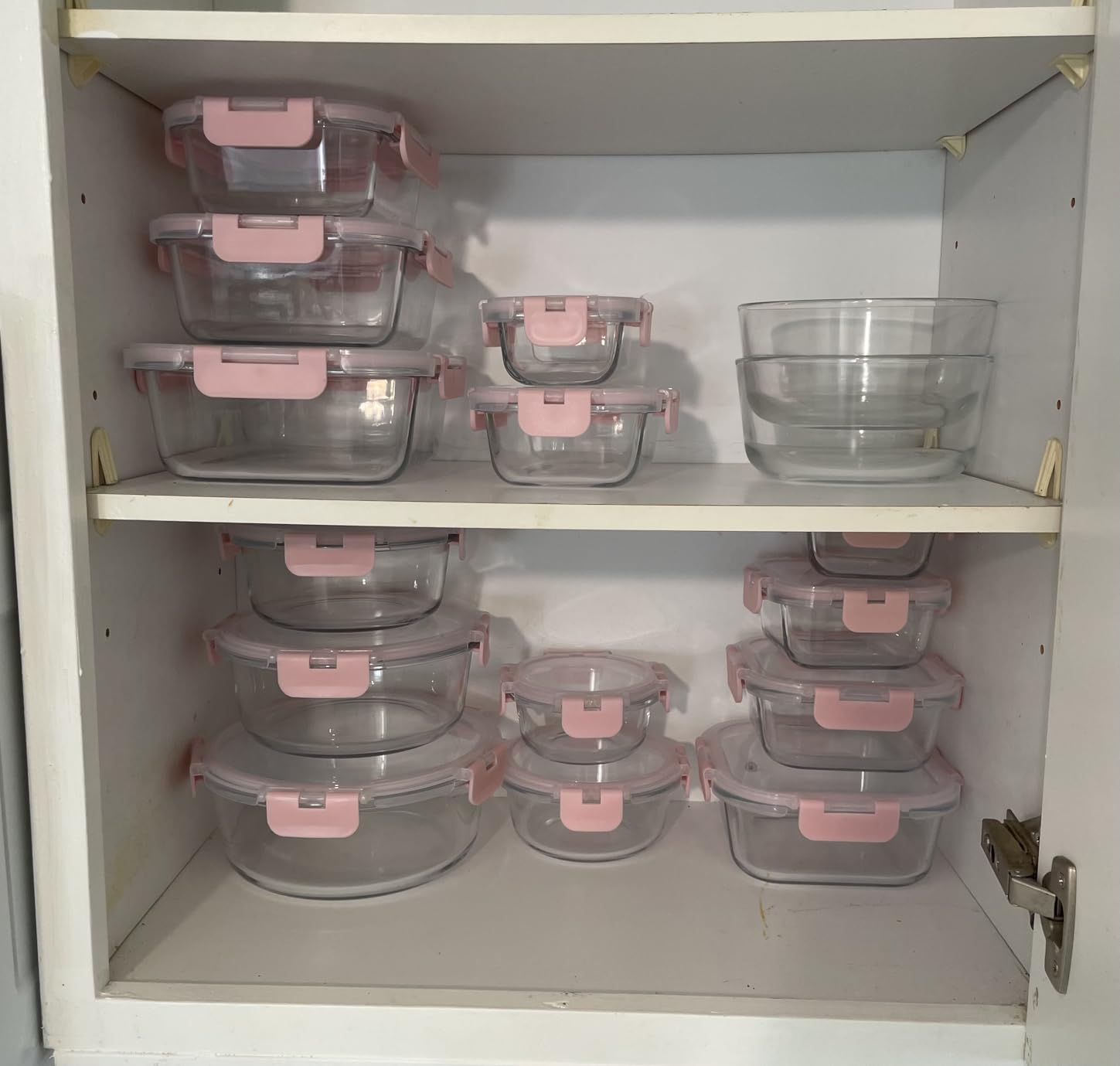30 Pieces Glass Food Storage Containers Set with Lids, Gray | Glass Meal Prep Containers Set, Snap Locking Lids, Airtight lunch Containers for Microwave, Oven, Freezer & Dishwasher customer photo 1