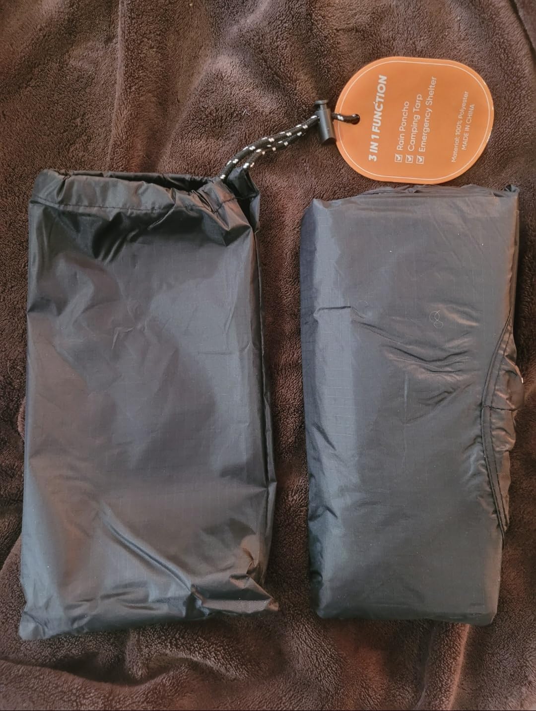 3-in-1 Hooded Rain Poncho for Adult with Pocket, Waterproof Lightweight Unisex Raincoat for Hiking Camping Emergency customer photo 1