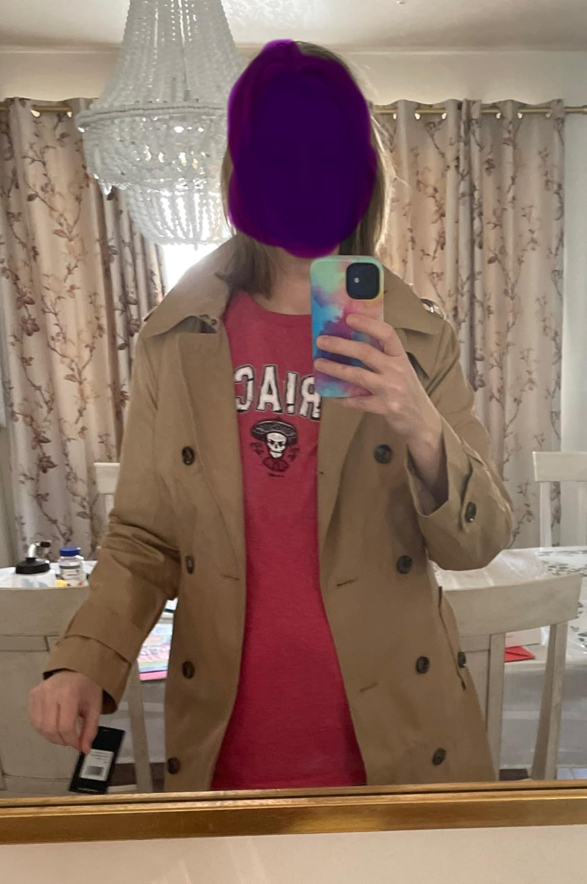 London Fog Women's Double Breasted Short Trenchcoat with Belt customer photo 1