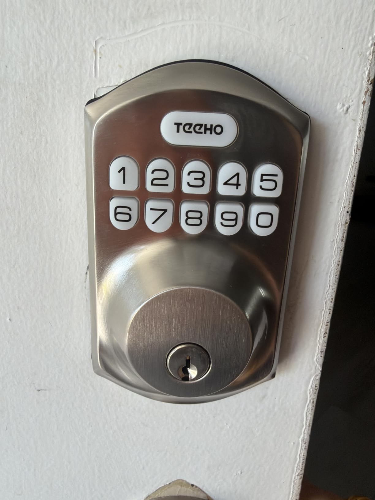 TEEHO TE001 Keyless Entry Door Lock with Keypad - Smart Deadbolt Lock for Front Door with 2 Keys - Auto Lock - Easy Installation - Satin Nickel customer photo 2