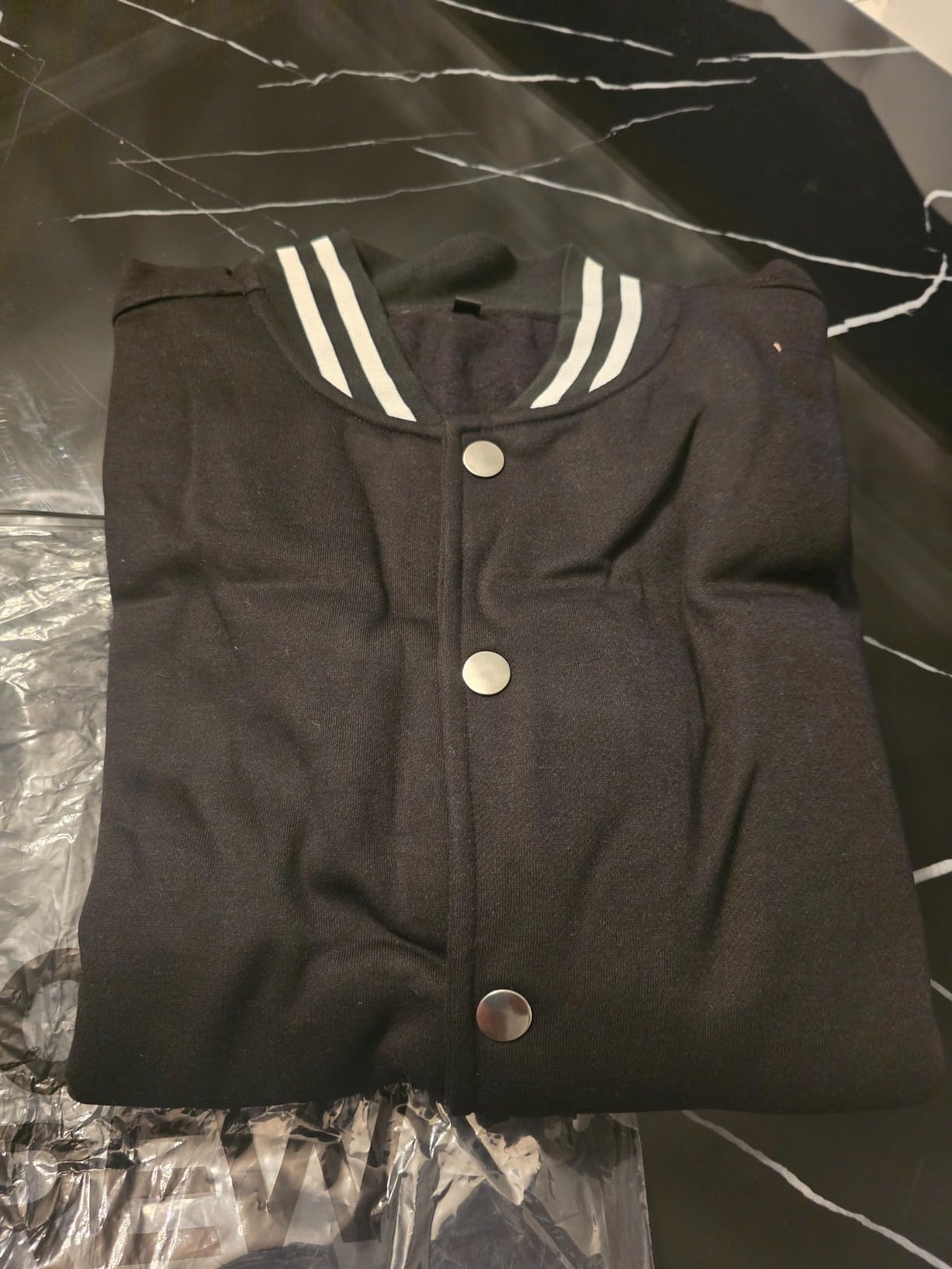 HOOD CREW Man's Varsity Baseball Jacket Cotton Blend Letterman Jackets customer photo 1