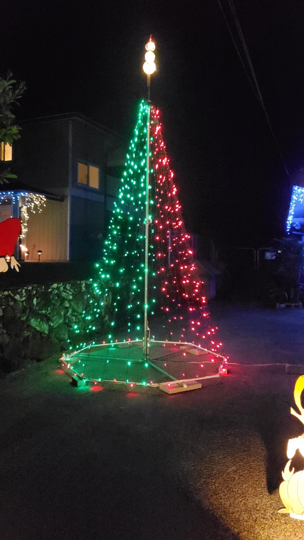 Ollny Christmas Lights, 500LED 164FT Long Christmas Tree Lights with 8 Modes Remote Timer IP44 Waterproof, Outdoor Christmas Lights for Tree House Yard Outside Xmas Decorations Multicolor customer photo 2