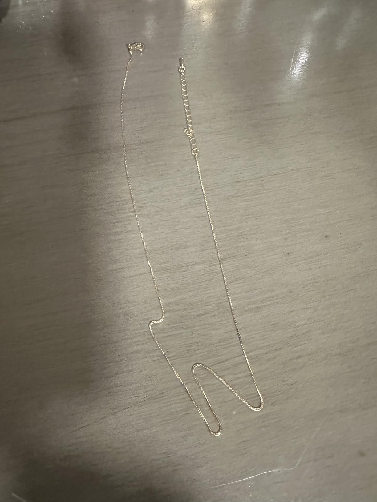 Minimalist Thin Gold Chain 18K Gold Plated Thin Box Chain Necklace Short Small Gold Chain Choker Necklaces for Women customer photo 1