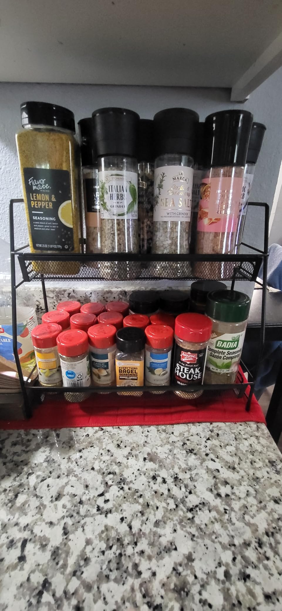 SPISPI Spice Rack Organizer for Cabinet, Bathroom Organizer Countertop, Bathroom Counter Organizer, Kitchen Countertop Organizer, Bathroom Vanity Organizer | Bathroom Organizer Countertop,Vanity Organizer Corner Shelf Sink,Kitchen,Bedroom,Living room,Office customer photo 2