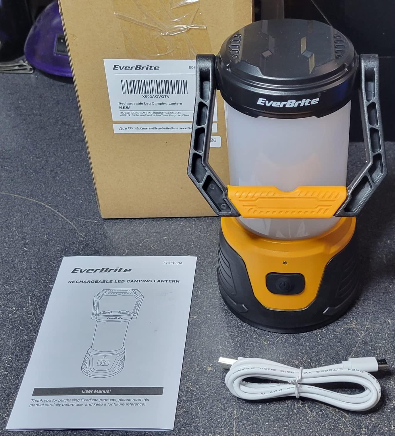1000LM Rechargeable LED Camping Lantern with Stepless Dimming | 1000 Lumens, 5 Light Mode, Hanging Hook, Long Runtime, Portable, Ideal for Camping, Power Outage, Emergency customer photo 1
