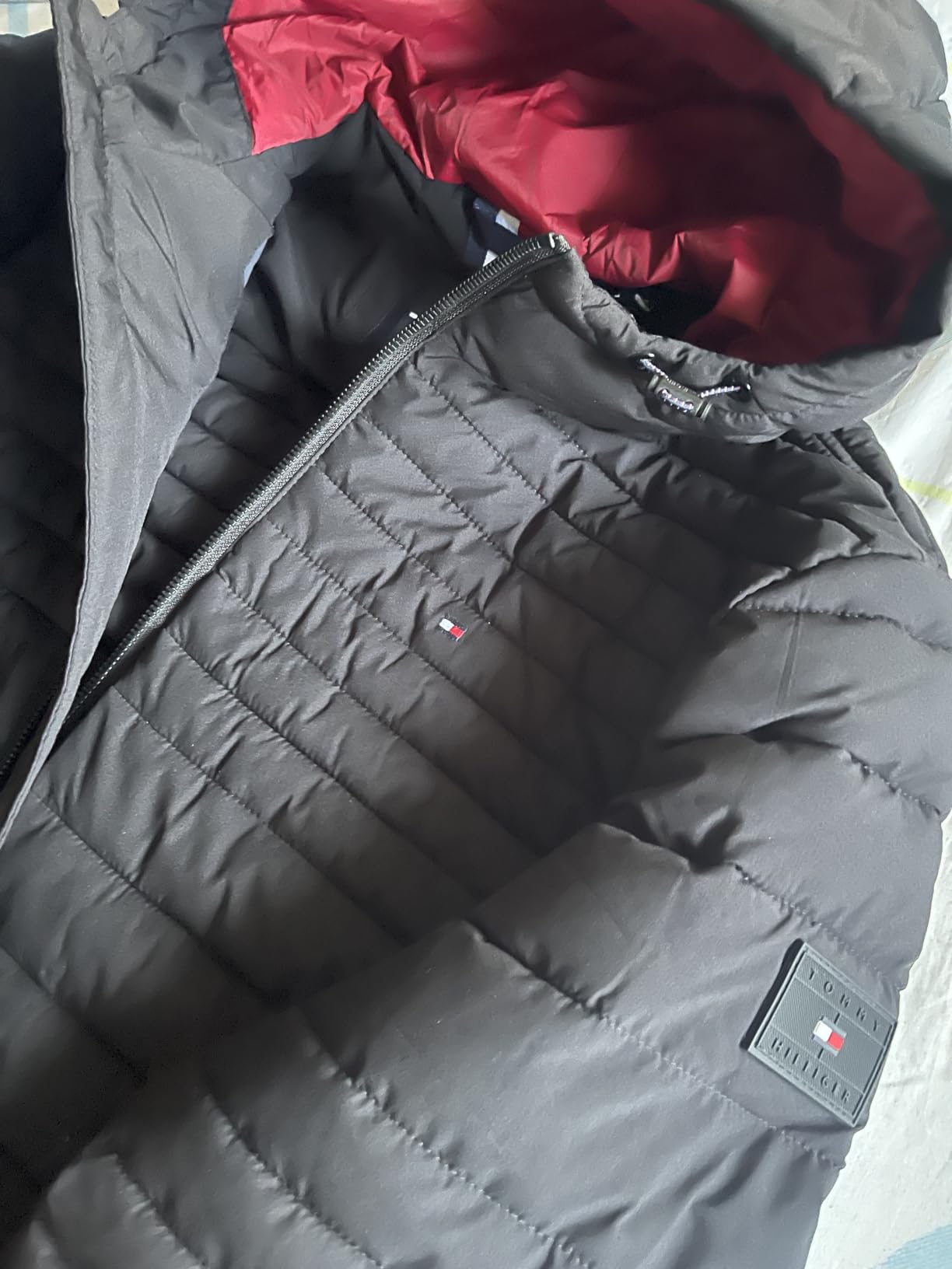 Tommy Hilfiger Men's Stretch Poly Hooded Packable Jacket customer photo 2