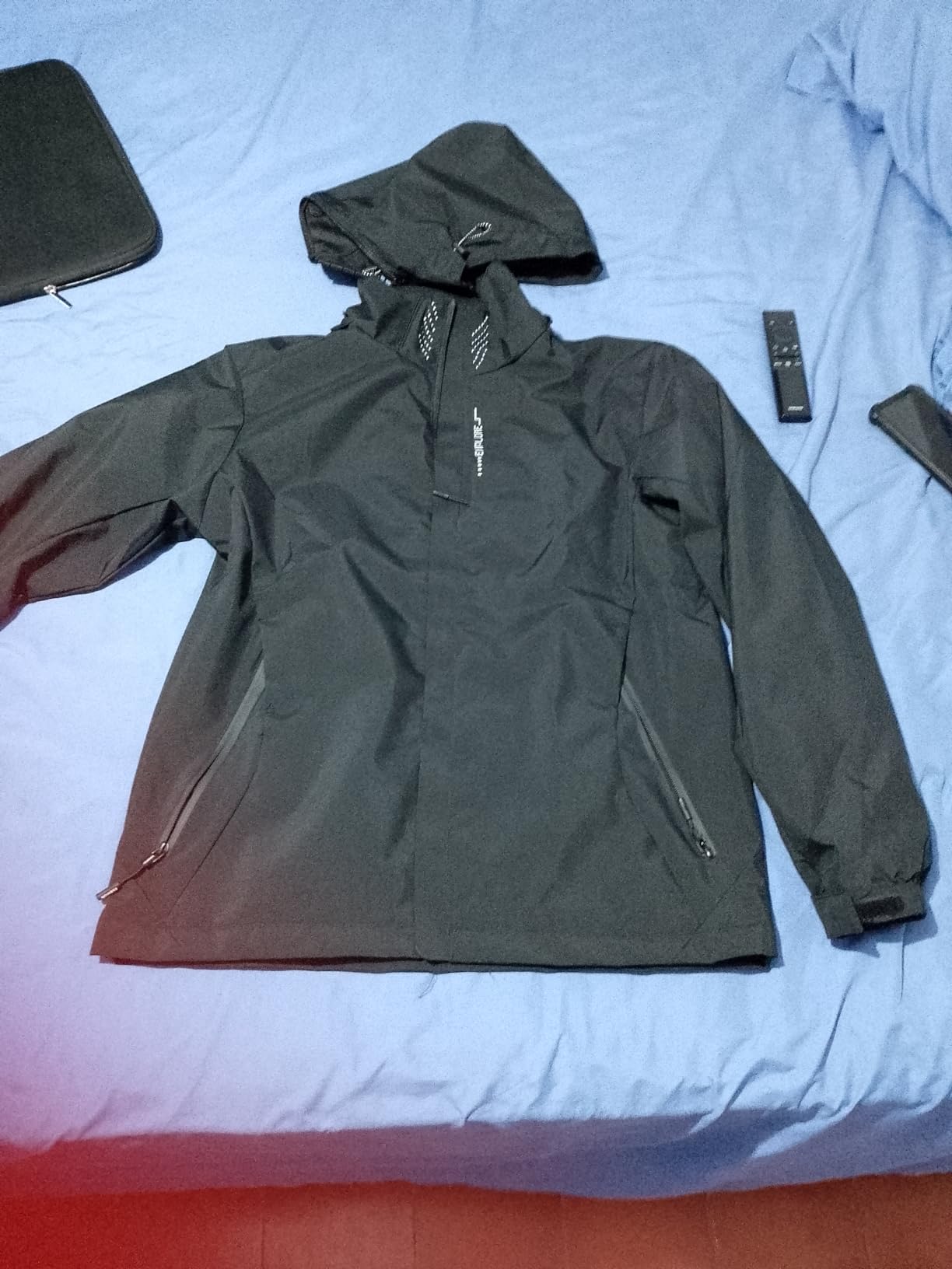 Men's Lightweight Waterproof Rain Jacket,Shell Hooded Outdoor Raincoat Hiking Windbreake jacket customer photo 2