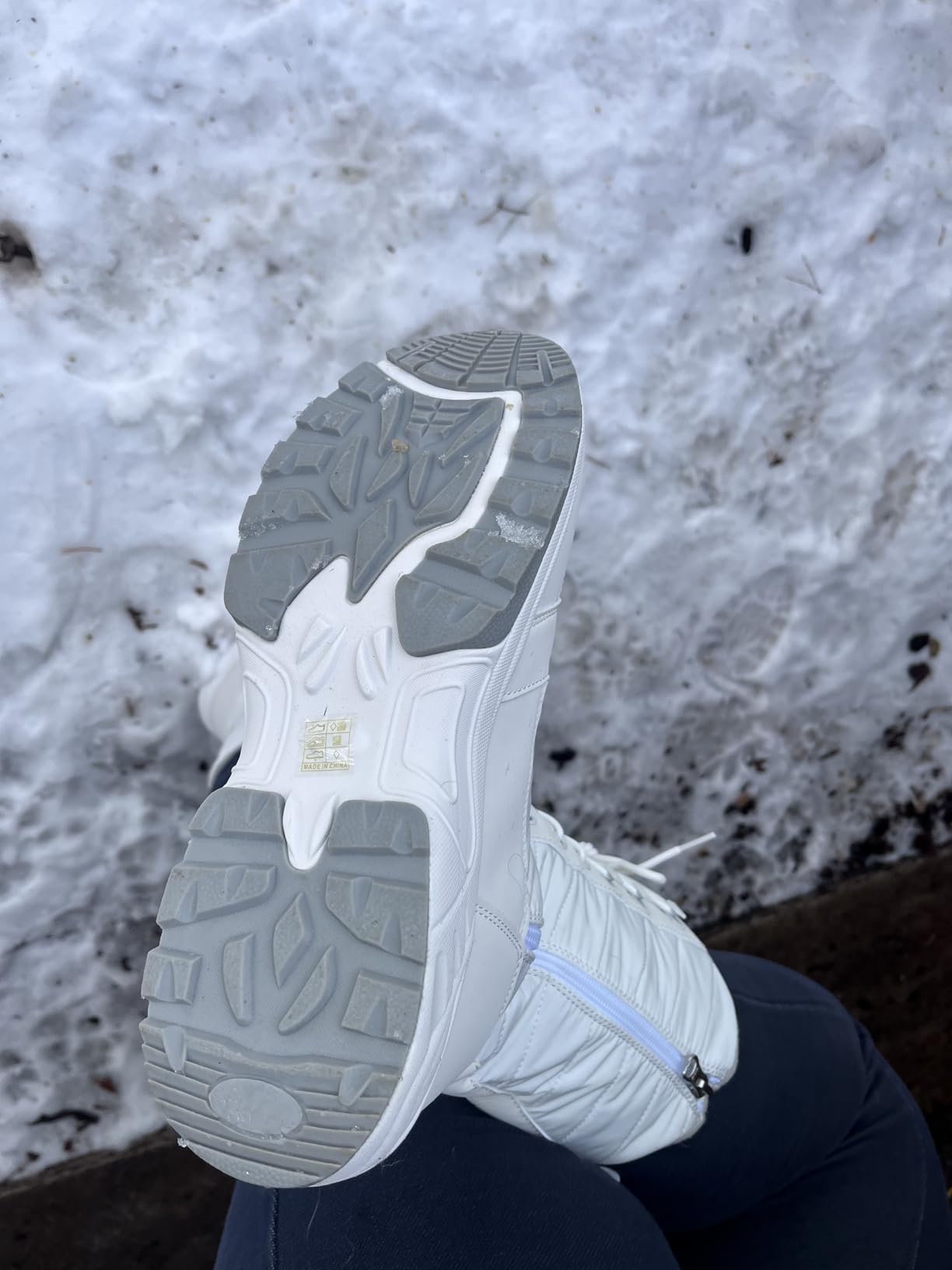 Women's Waterproof Winter Snow Boots Warm Comfortable with Side Zipper - Lightweight Hiking Boots for Cold Weather Insulated Mid Calf Military Booties customer photo 2