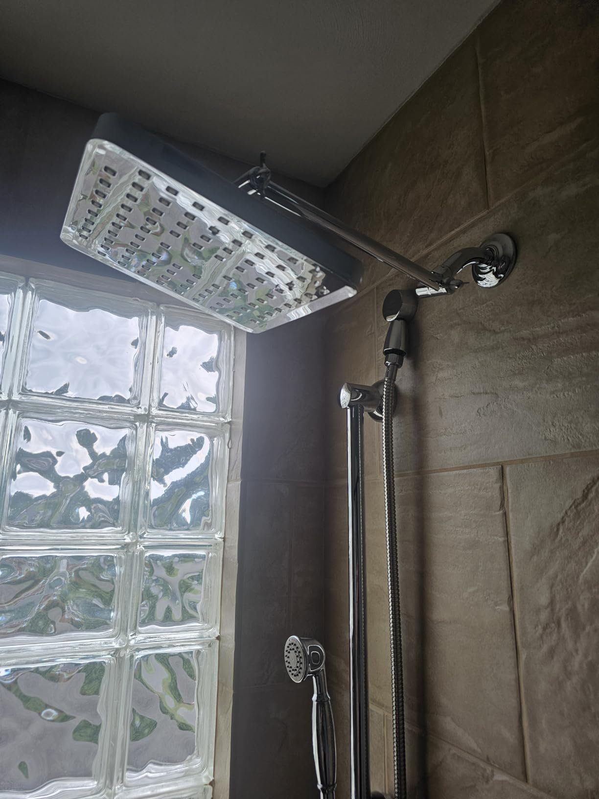 SparkPod Rain Shower Head, 8 Inch Square, Luxury Polished Chrome Finish | High Pressure Shower Heads, 90 Nozzles, Adjustable Showerhead, No Tools Needed, Universal Connection customer photo 2