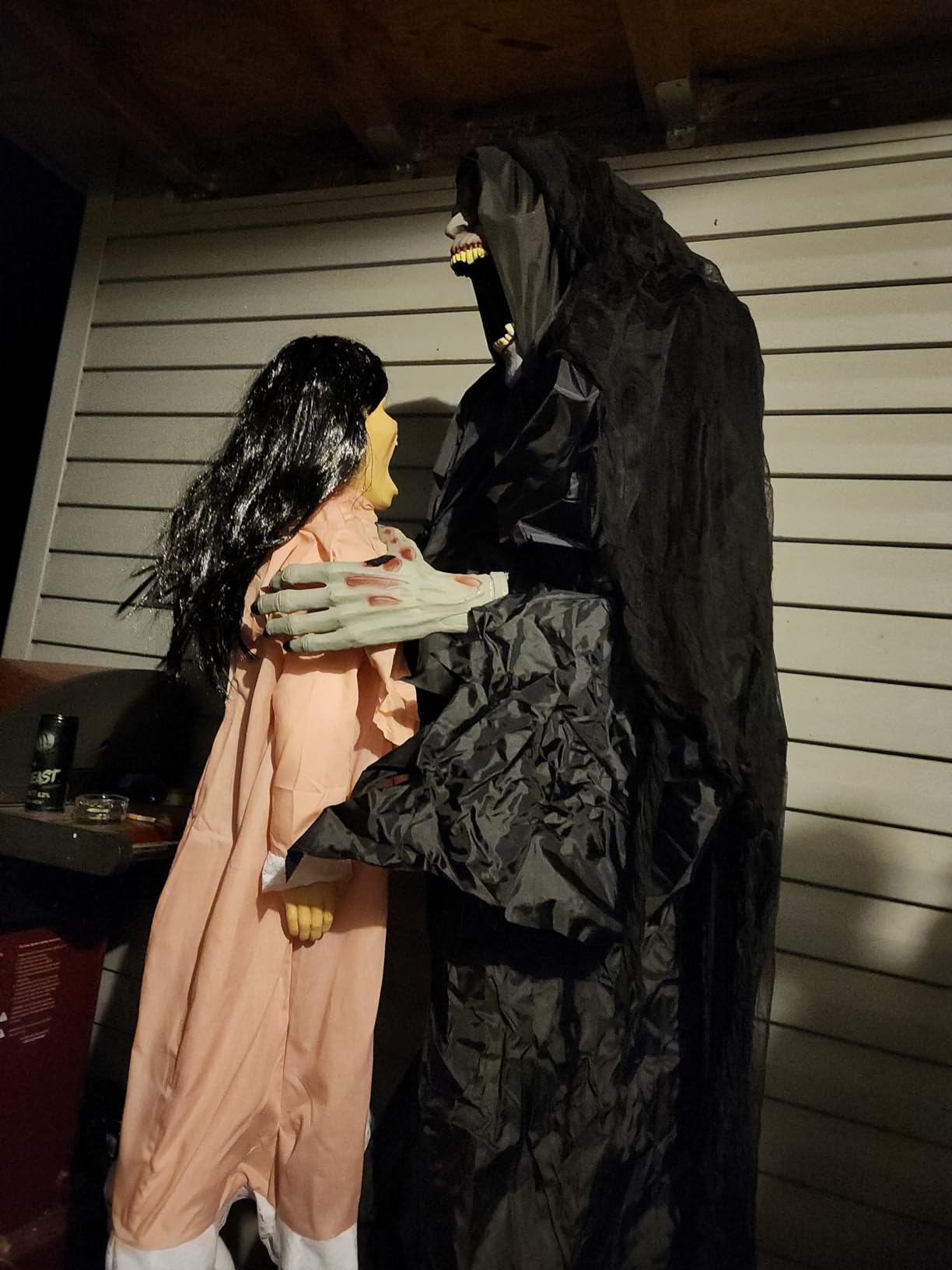 Haunted Hill Farm Soul Sucker Demon Reaper with Child by Tekky, Motion-Activated Talking Halloween Animatronic for Creepy Indoor or Covered Outdoor Halloween Decorations, Plug-In or Battery Operated customer photo 1