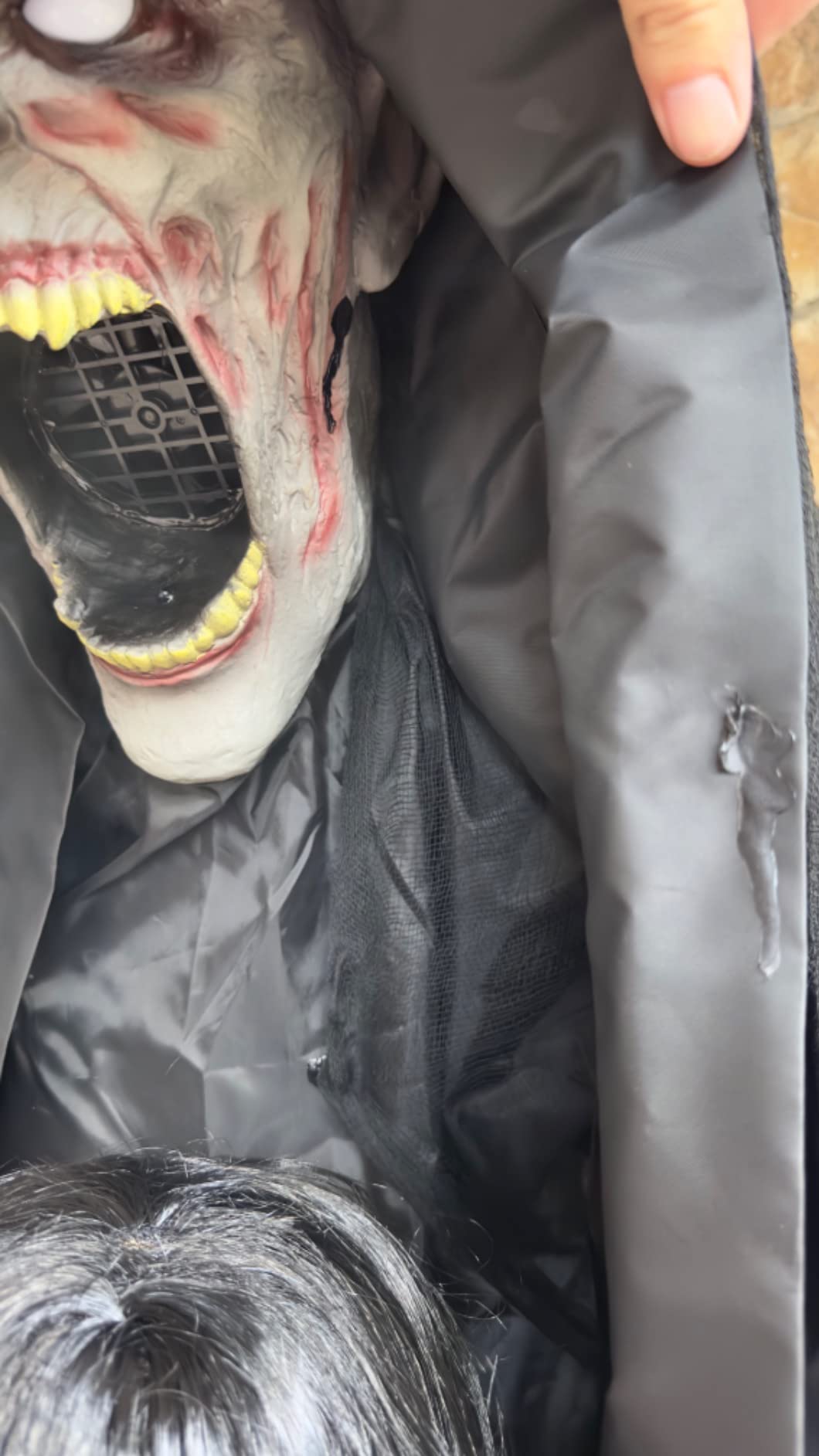 Haunted Hill Farm Soul Sucker Demon Reaper with Child by Tekky, Motion-Activated Talking Halloween Animatronic for Creepy Indoor or Covered Outdoor Halloween Decorations, Plug-In or Battery Operated customer photo 2