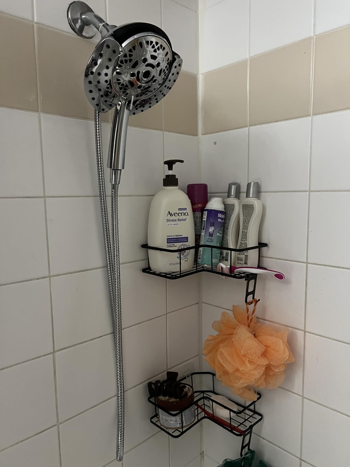 INAVAMZ Shower Head with Handheld High Pressure: Hand Held Shower Head & Rain Shower Head 2-IN-1 Shower Head with 59