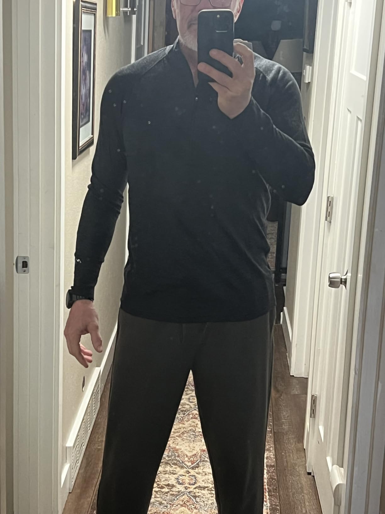 Merino Wool Base Layer Mens - Wool Half Zip Sweater Men - Merino Quarter Zip Sweater Lite, Midweight, Heavyweight and Socks customer photo 1