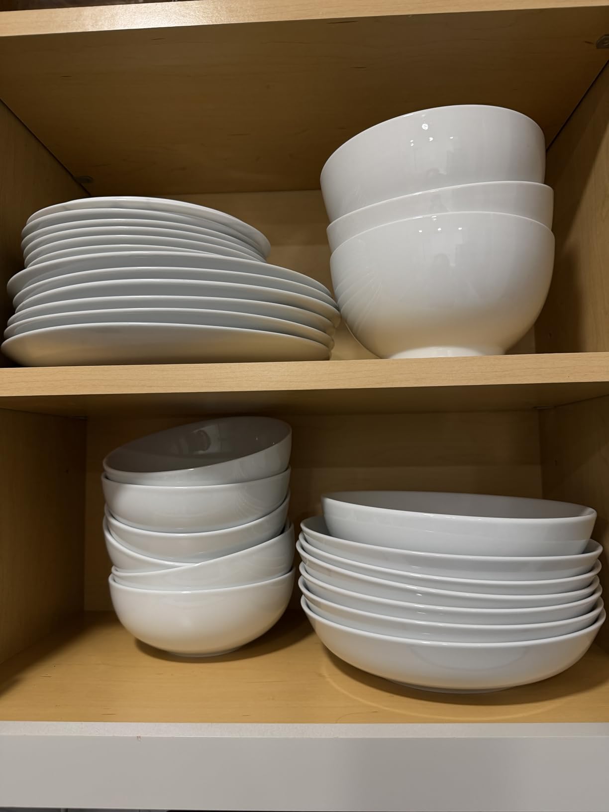 MALACASA 24-Piece Porcelain Dinnerware Set, White Round Dish Set for 6 - Series AMELIA customer photo 2