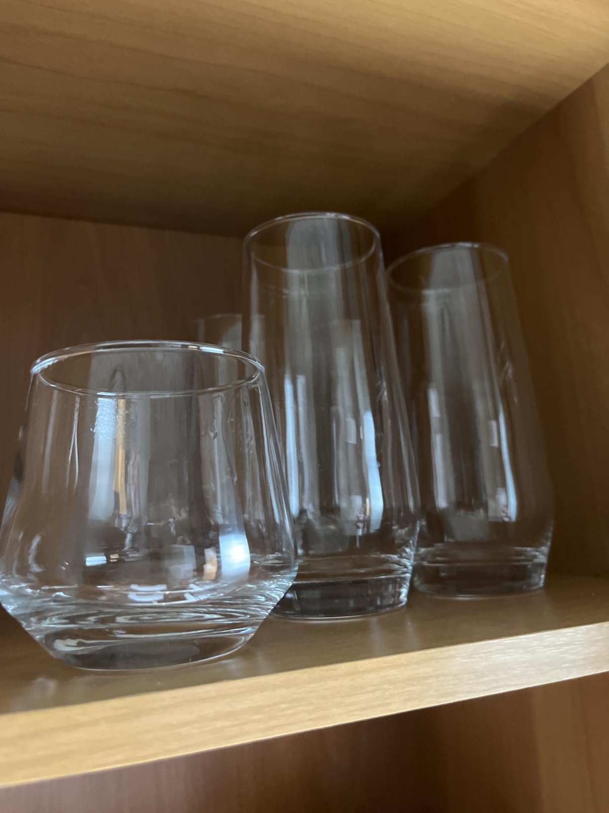 Mfacoy Drinking Glasses Set of 8-4 Tall Glass Cups 18 oz & 4 Short Stemless Wine Glasses 13 oz, Highball Glasses, Glassware Sets for Cocktail, Beer, Wine, Whiskey, Water & Juice Drinkware customer photo 1