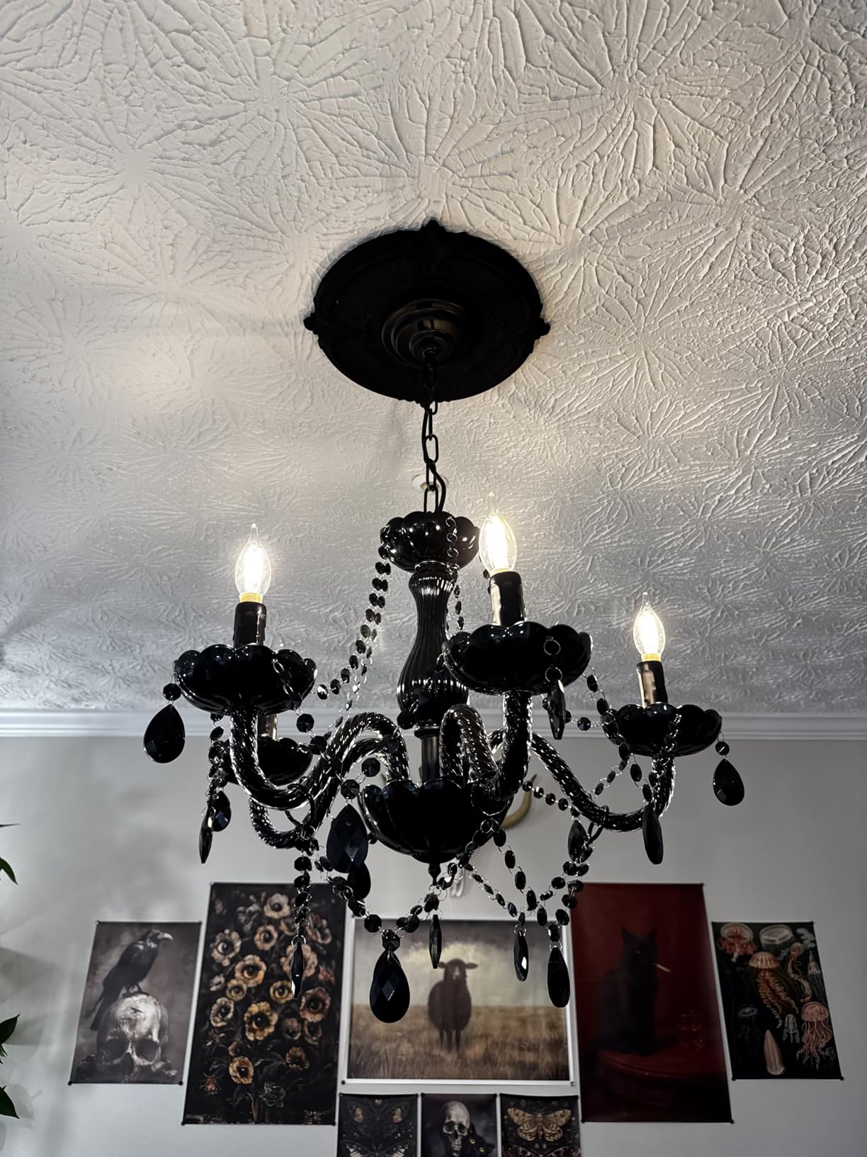 2 Pieces PU Ceiling Medallion Decorative Ceiling Fan Medallion Round Home Lighting for Light Fixtures Chandeliers, 12