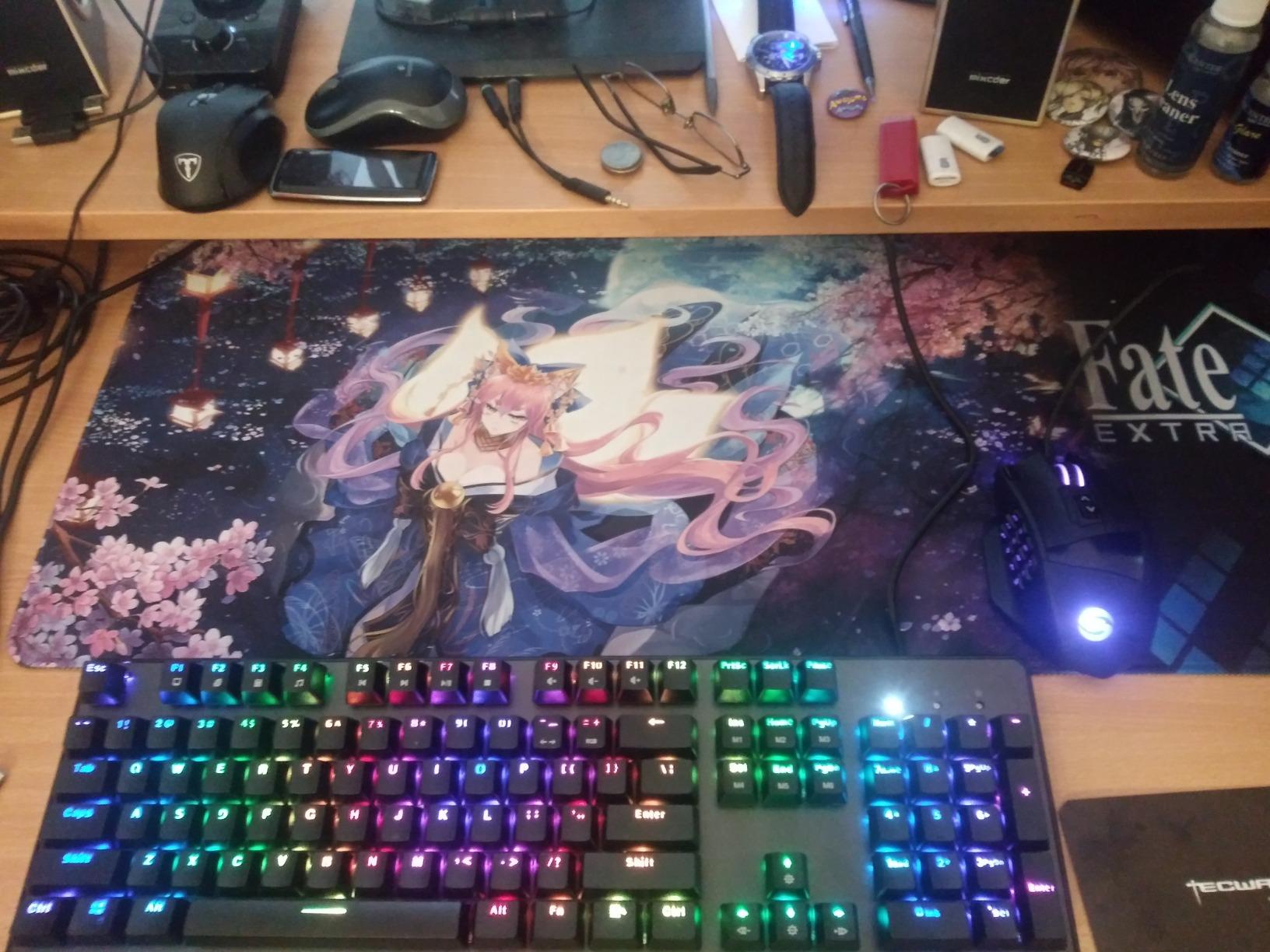 TECWARE Phantom+ 87 Mechanical Gaming Keyboard | RGB LED Backlit | Hot Swappable Wraith Red Switches | 87 Key TKL Layout | Thocky Sound Profile | Detachable USB-C Wired | Black customer photo 2