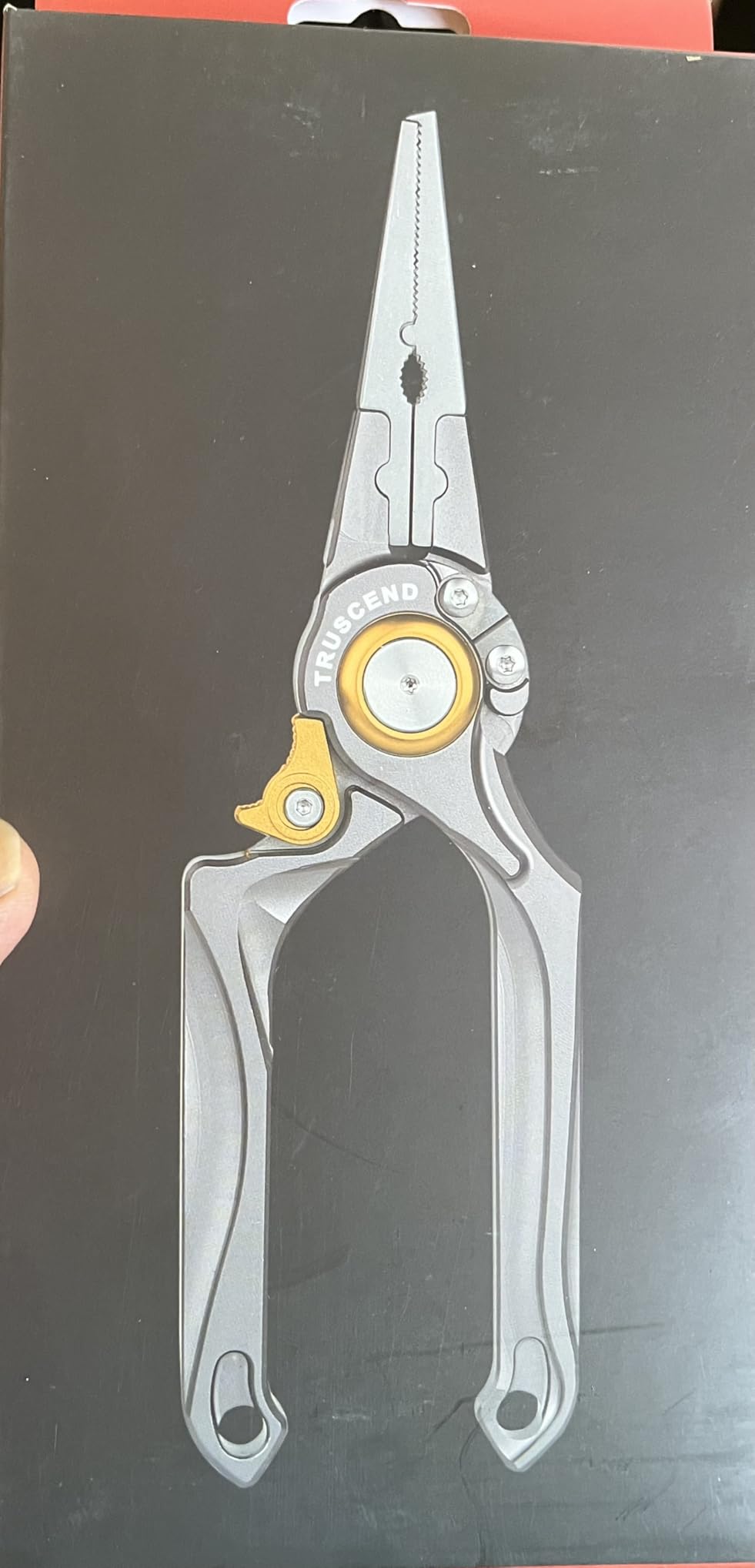TRUSCEND Easy Use Lockable Fishing Pliers with Tungsten Carbide Cutter, Innovative Ergonomic Handy Handle, Saltwater Corrosion Resistant Teflon Coated Fishing Tool, Light Multi-Function Fishing Gear customer photo 1