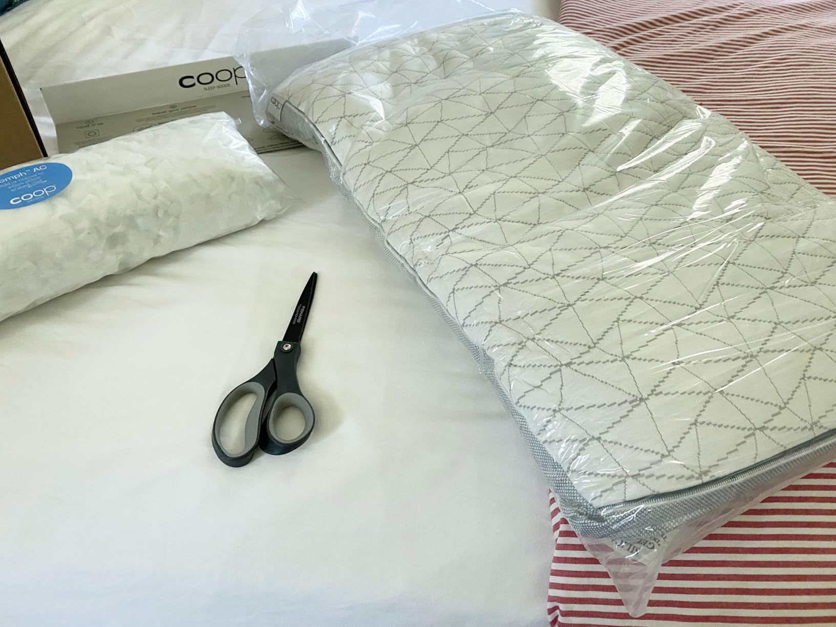 Coop Home Goods Cool+ Adjustable Pillow, King Size Plus Shaped Memory Foam Pillows with Cooling Gel, Back, Neck Support, Stomach or Side Sleeper Pillow, CertiPUR-US/GREENGUARD Gold customer photo 2