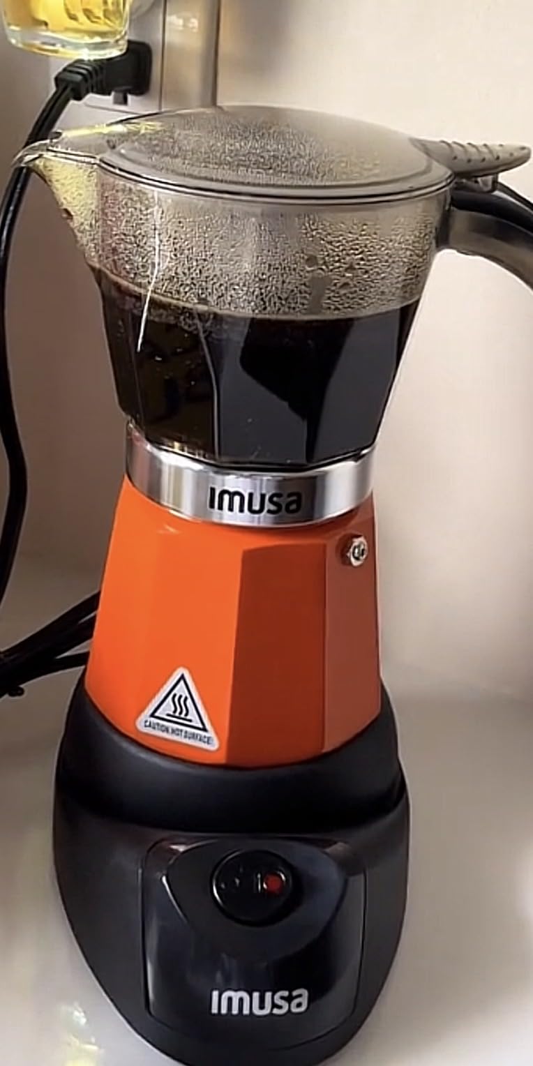 IMUSA 6 or 3cup Electric Espresso Maker, Red customer photo 1
