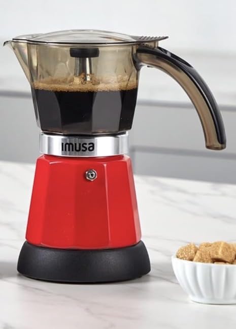 IMUSA 6 or 3cup Electric Espresso Maker, Red customer photo 2