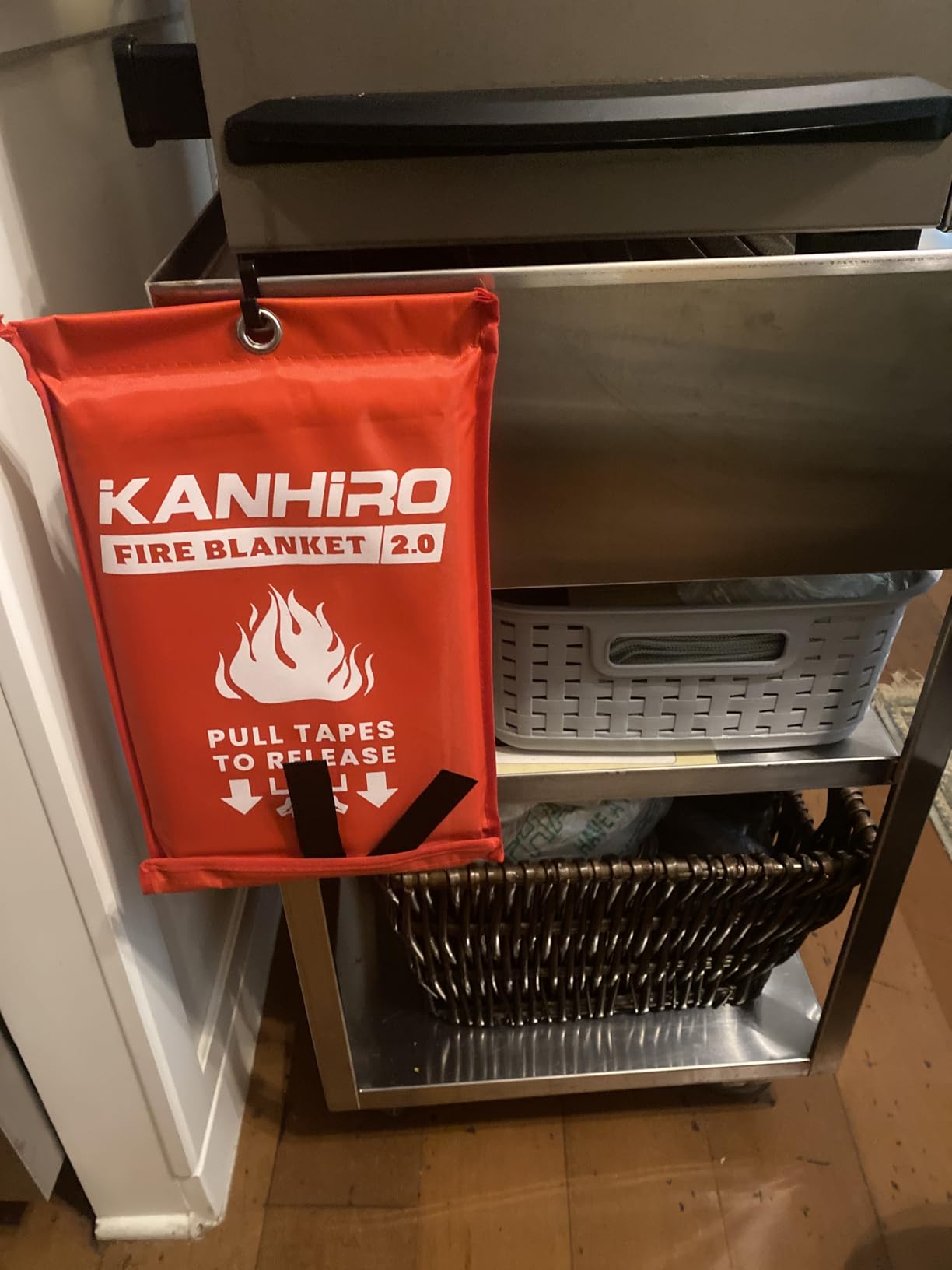KANHIRO Fire Blanket Emergency for Home Kitchen - Fiberglass Fire Suppression Blanket Great for School, Fireplace, Grill, Car, Office, Warehouse (2 Pack, 39 in X 39 in) customer photo 1