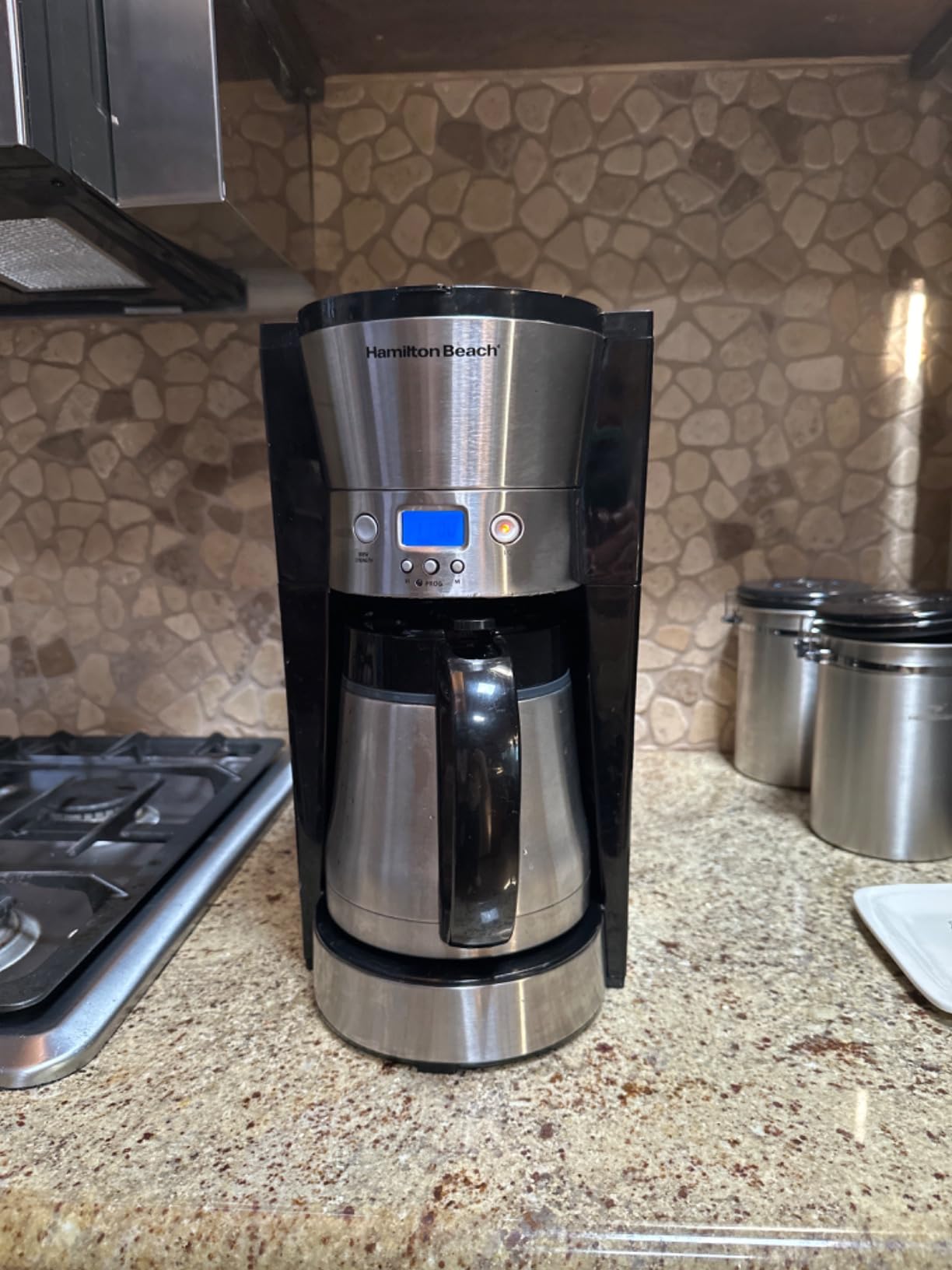 Hamilton Beach Programmable Drip Coffee Maker with 10 Cup Thermal Carafe | 3 Brewing Options | Auto Shutoff & Pause and Pour | Stainless Steel | 46899R customer photo 2