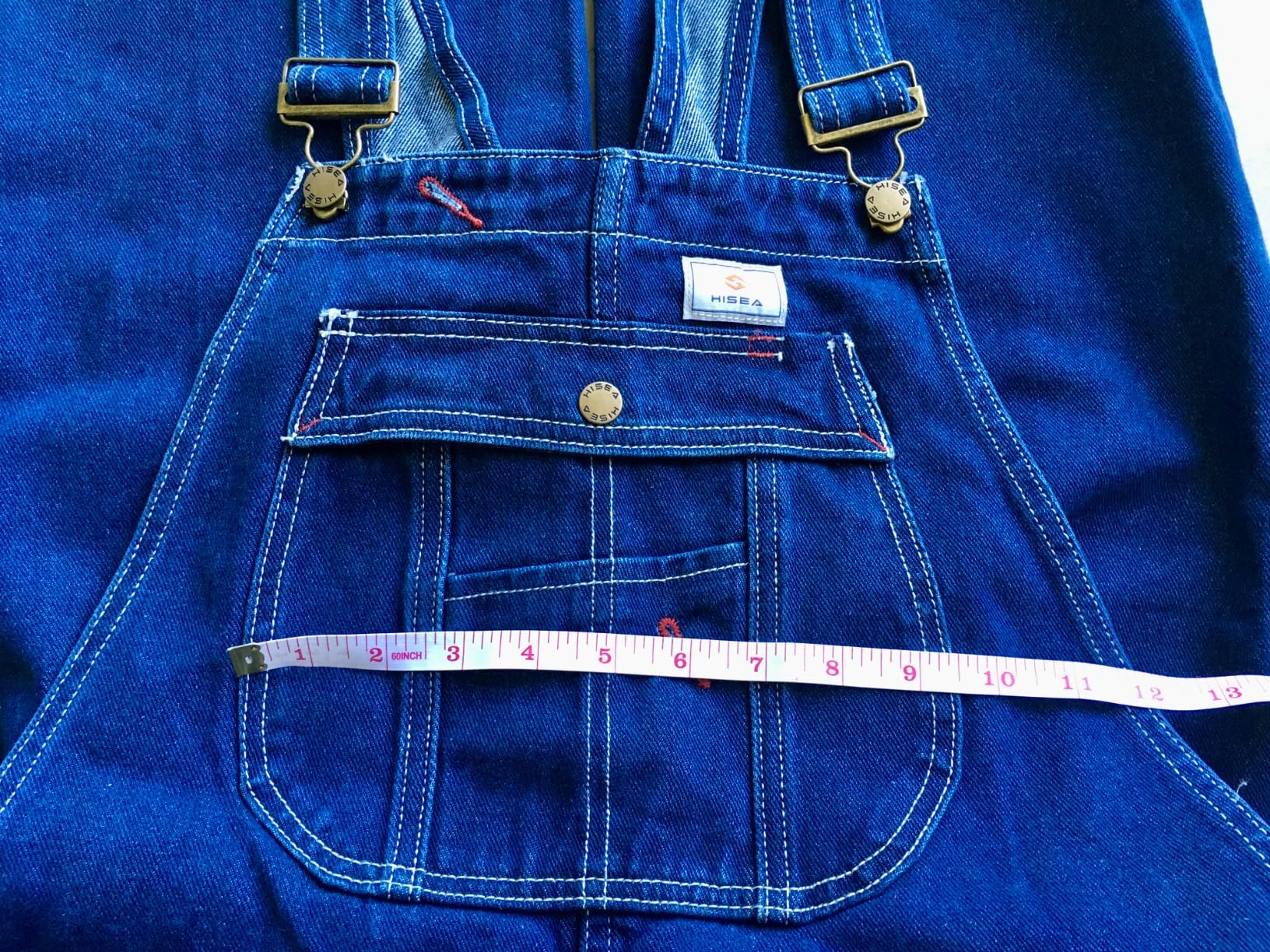 HISEA Overalls for Men Denim Bib Midweight Jean Workwear Relaxed Fit customer photo 2