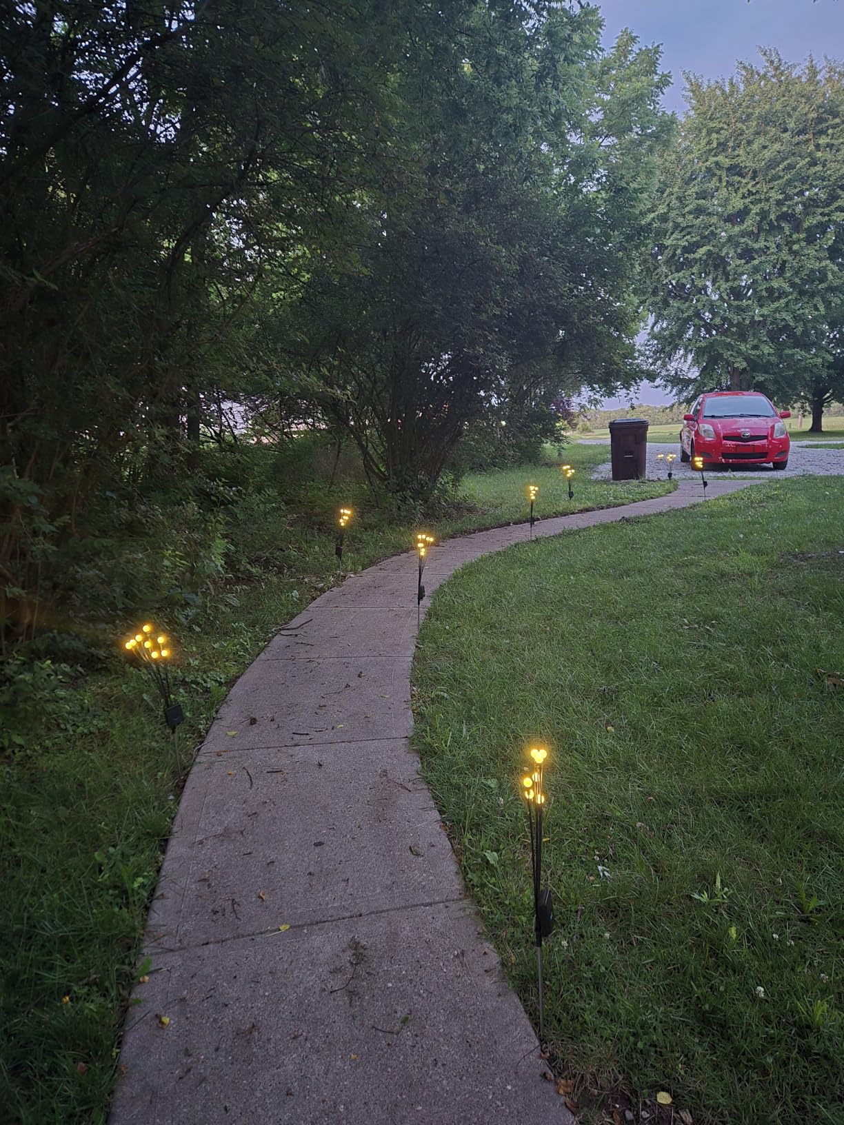 ASMAD Solar Lights Outdoor(4 Pack-32 LEDs),Solar Garden Lights,Fairy Lights | Firefly Light for Garden Decor, Outdoor lights, Outdoor Decor, Patio Decor, Gifts for Women, Gifts for Grandma, Big Bulb customer photo 2