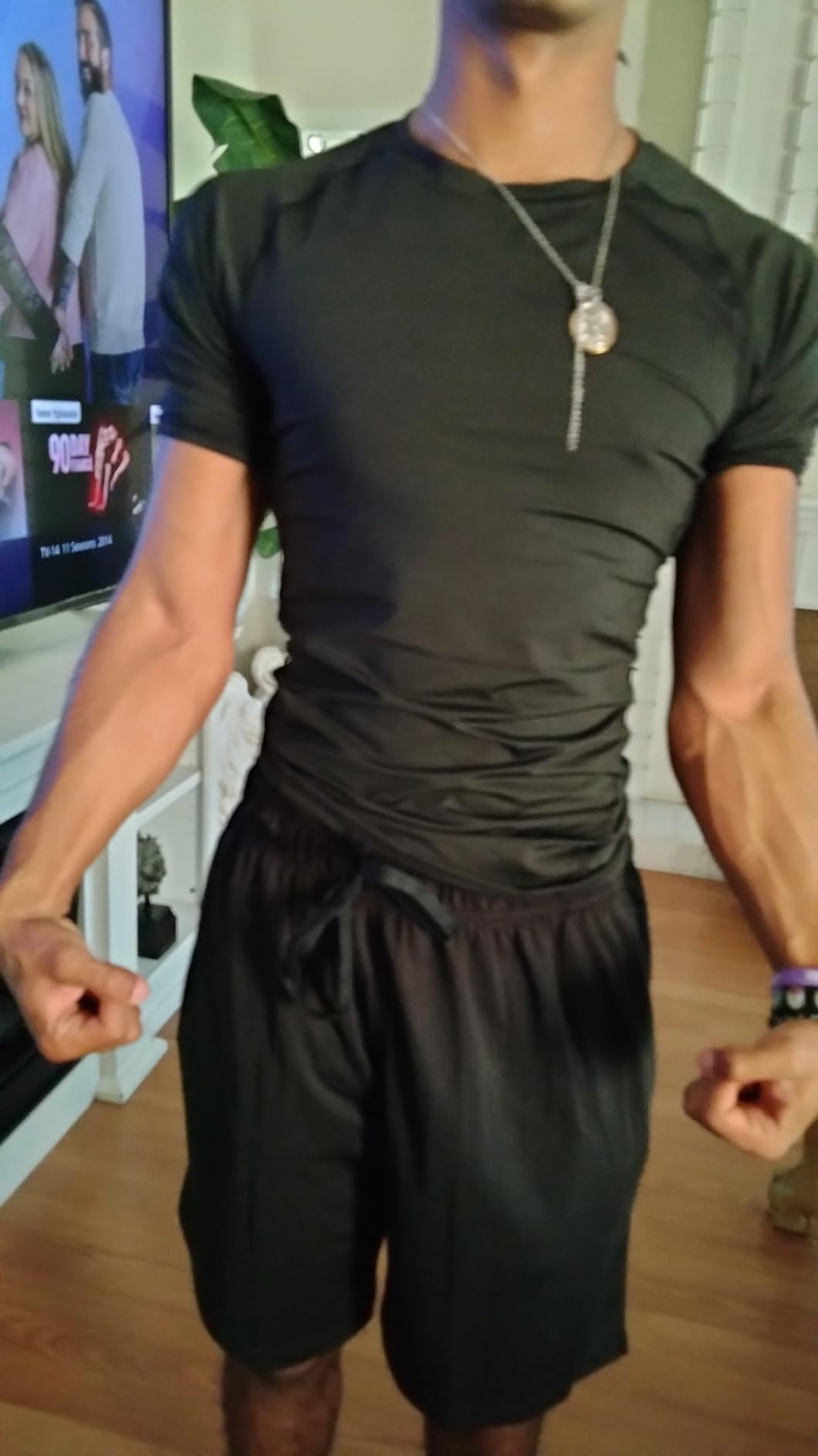 TELALEO 6 Pack Men's Compression Shirt Short Sleeve Workout T Shirts Baselayer customer photo 1