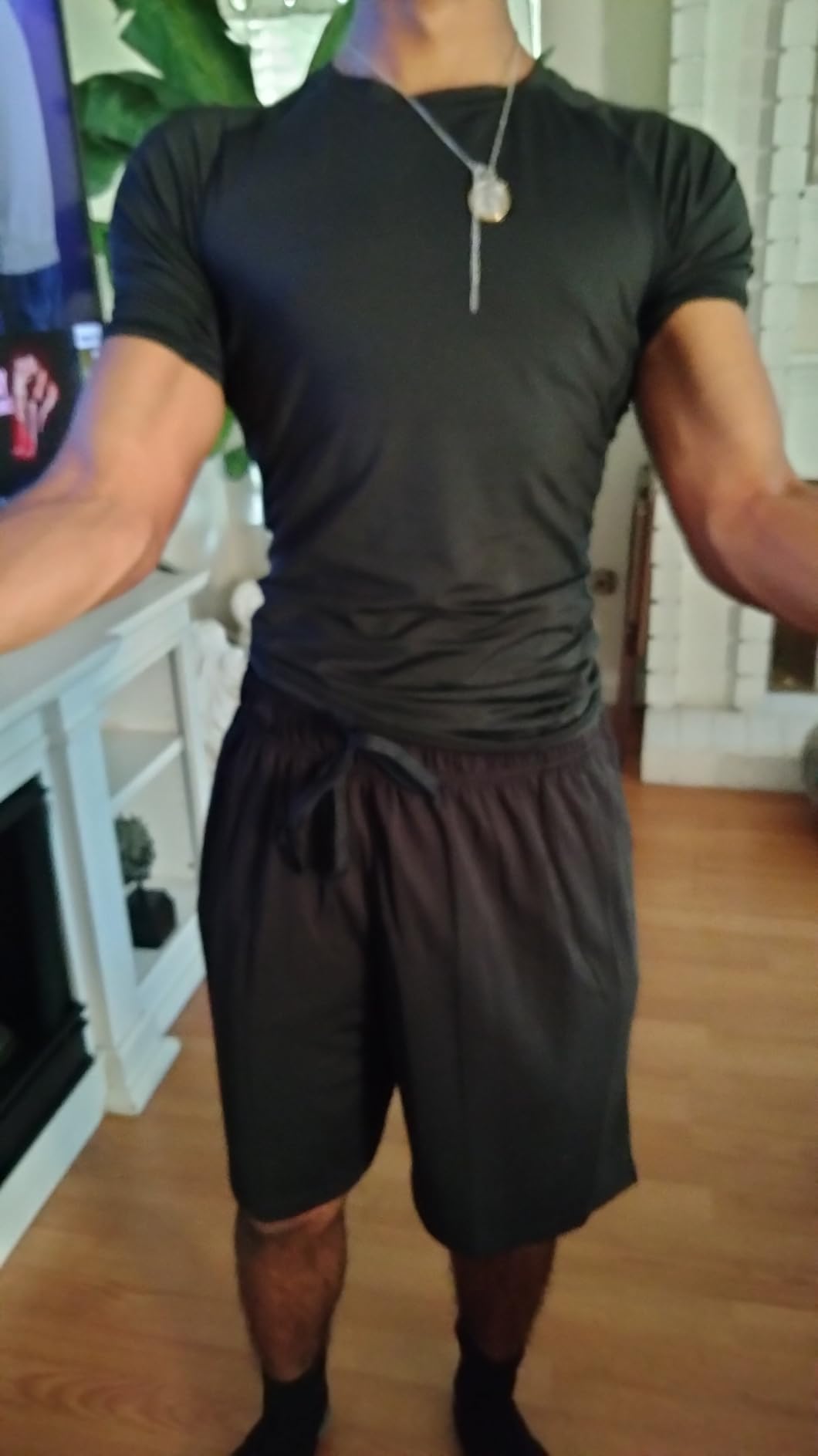 TELALEO 6 Pack Men's Compression Shirt Short Sleeve Workout T Shirts Baselayer customer photo 2