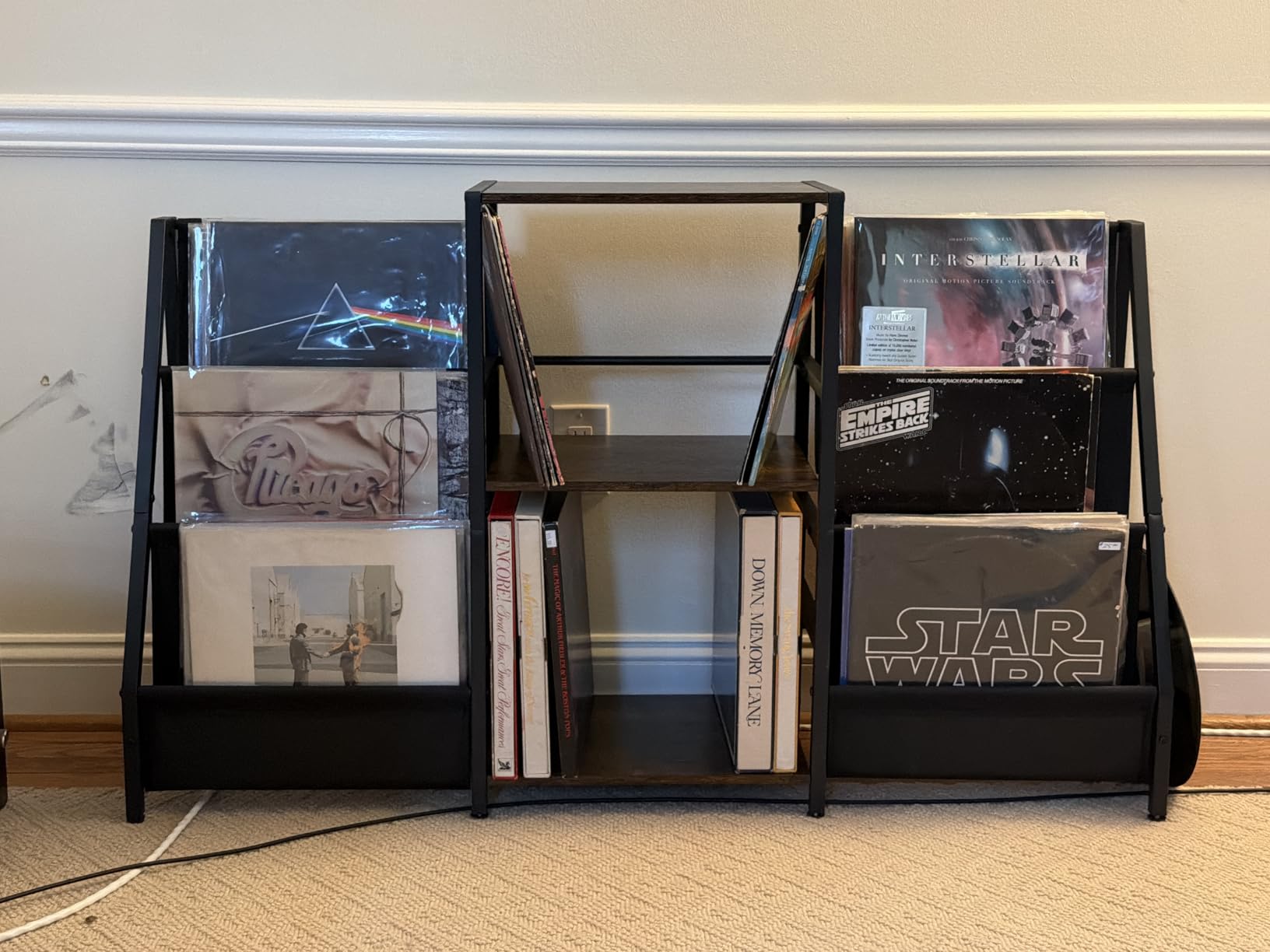 Tewinko Record Player Stand with Vinyl Storage, Record Player Table with Vinyl Record Storage Up to 280 Albums, Turntable Stand with Record Holder Display Shelf customer photo 2