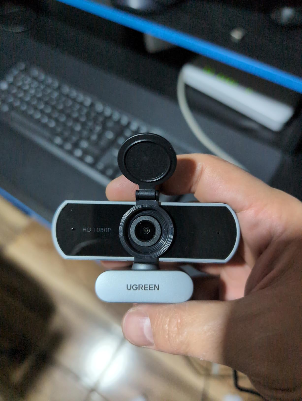 UGREEN Full HD 1080P Webcam with Microphone, 2 Noise-Canceling Mics, 85 Fov & Fixed Focus, Plug and Play, Auto Light Correction, Privacy Cover PC Camera for Zoom/Skype/Teams, Switch 2, Grey customer photo 2
