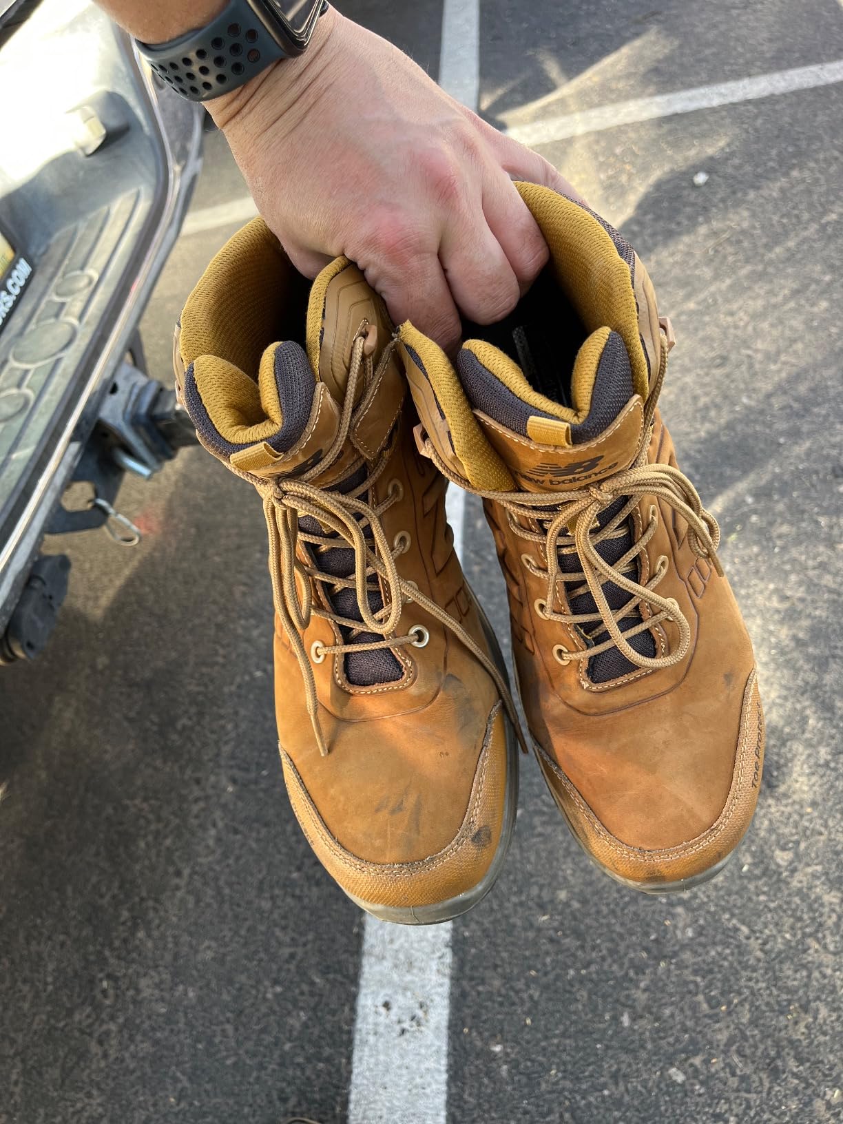 New Balance Calibre Composite Toe Work Boots for Men - EH, PR, Non-Slip Leather Safety Shoes for Industrial & Construction customer photo 1
