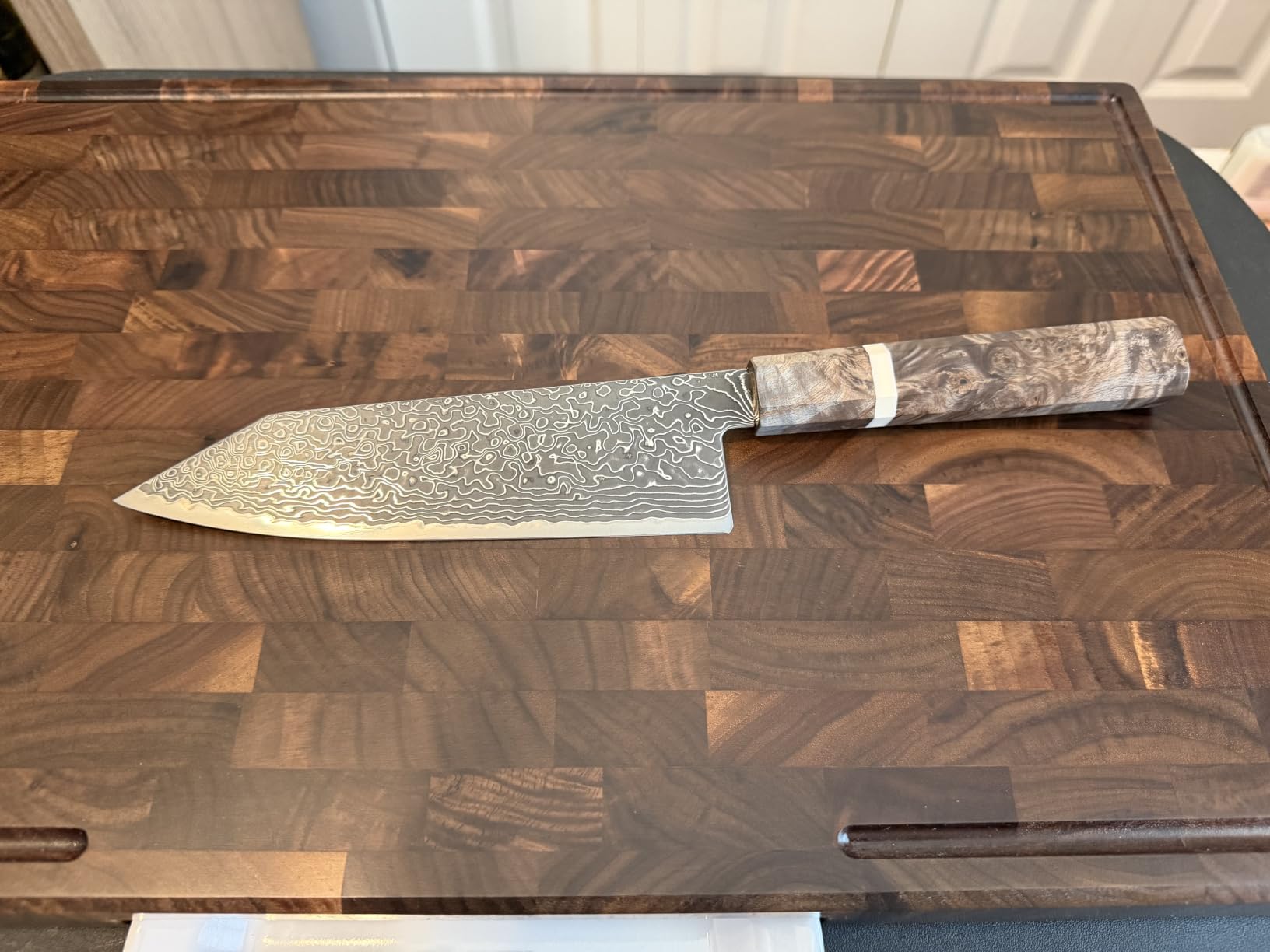 American Walnut Wood Cutting Board, End Grain Butcher Block for Kitchen | Black Walnut Grown in USA - 16