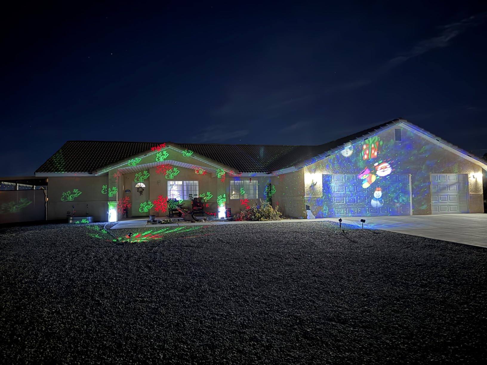 Brighter Christmas Projector Lights Outdoor, Laser Light Projector with Remote, 8 Patterns Light Show Holiday Projector, Waterproof Christmas Decorations for Outside, Garden, Party, Home Decor customer photo 1